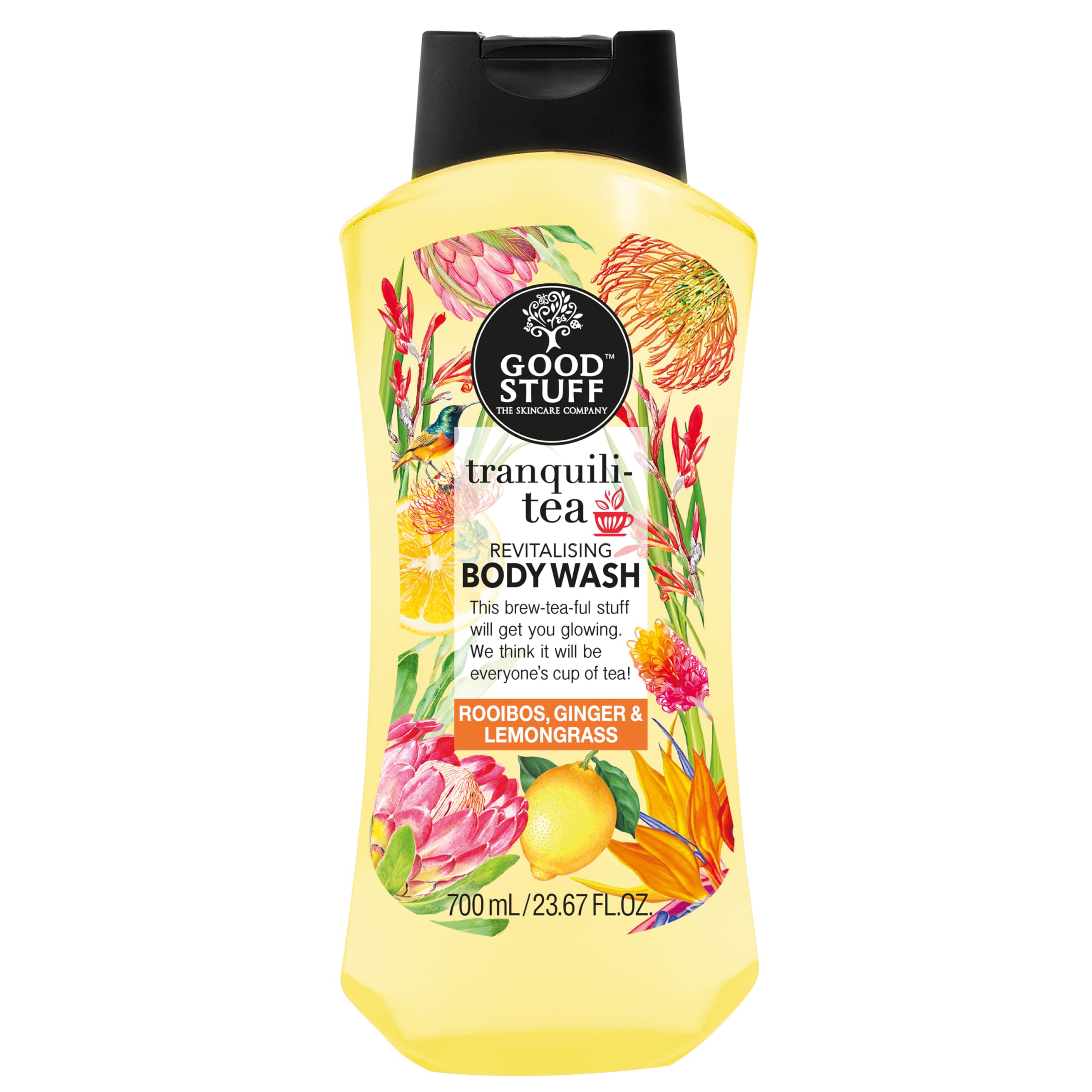 Tranquili-Tea Revitalizing Body Wash 700ml (23.7 Fl Oz) - Antioxidant-Rich Rooibos Tea Formula for Hydrated, Glowing Skin | Relaxing Shower & Bath Essential for Stress Relief & Self-Care Routine