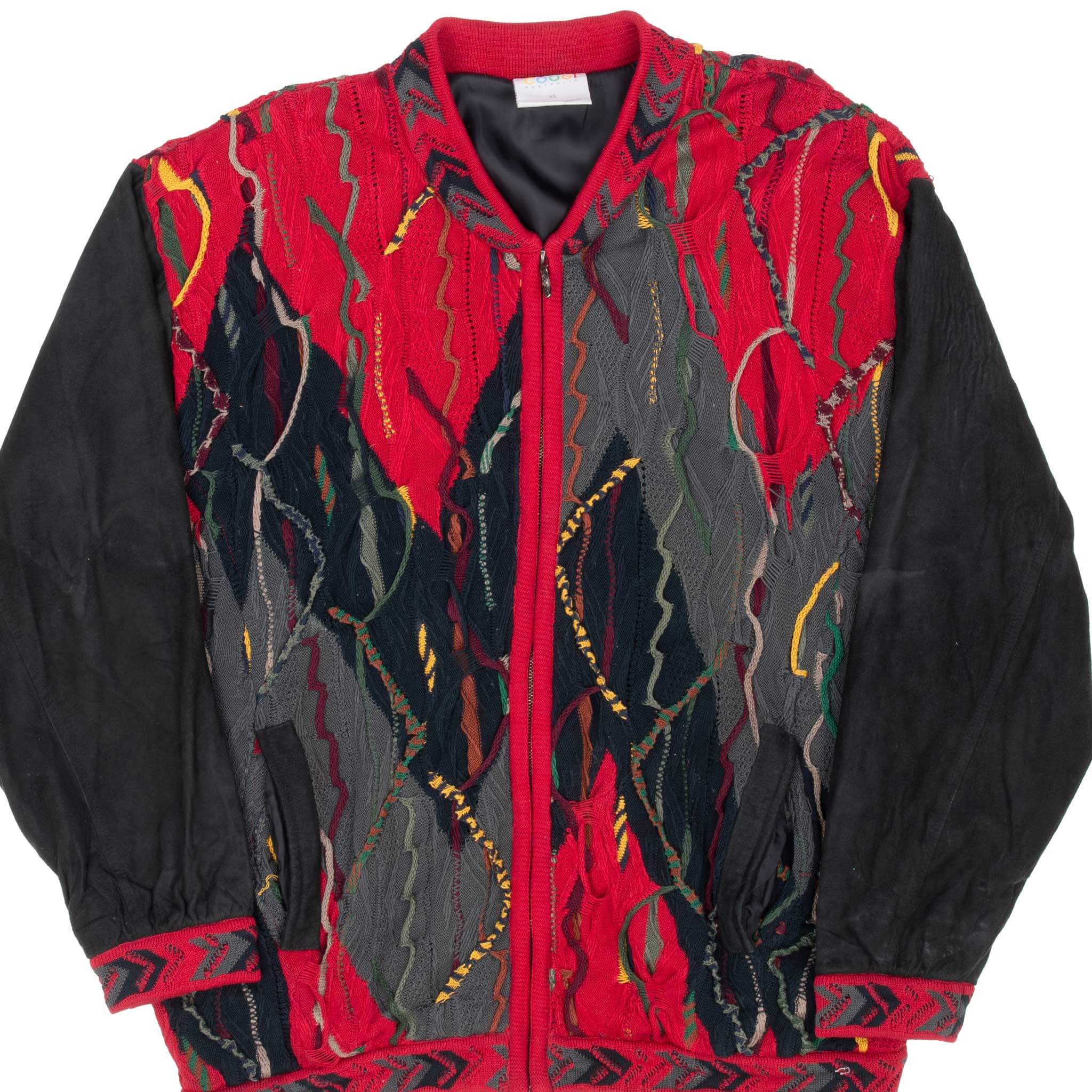 Vintage Coogi Full Zip Cardigan Jacket - 1990s Australian Made Retro Sweater for Men & Women - Perfect for Casual Outfits, Streetwear Fashion and 90s Style Lovers