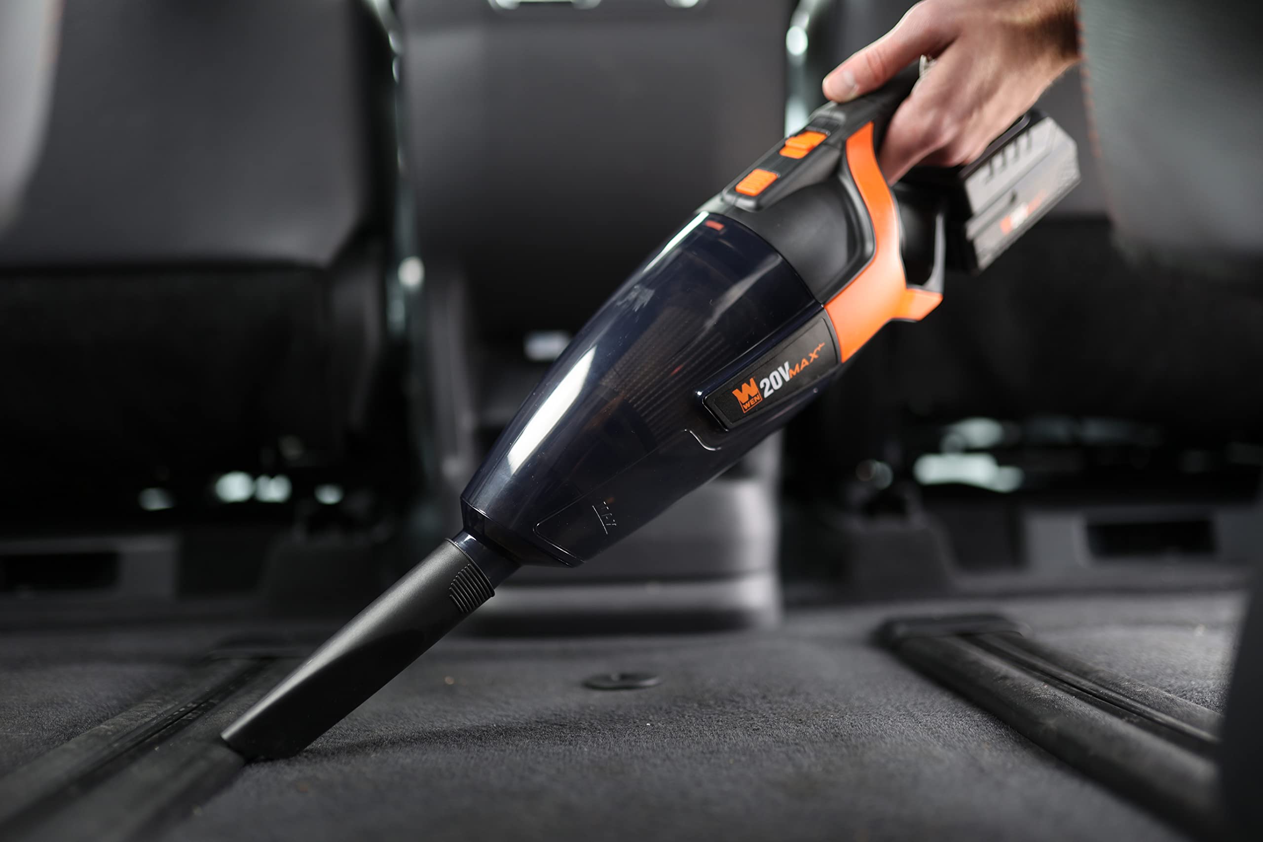 WEN 20V Max Cordless Handheld Vacuum Cleaner with 2.0Ah Lithium-Ion Battery & Charger (20861) - Lightweight for Car, Home, and Pet Hair Cleaning
