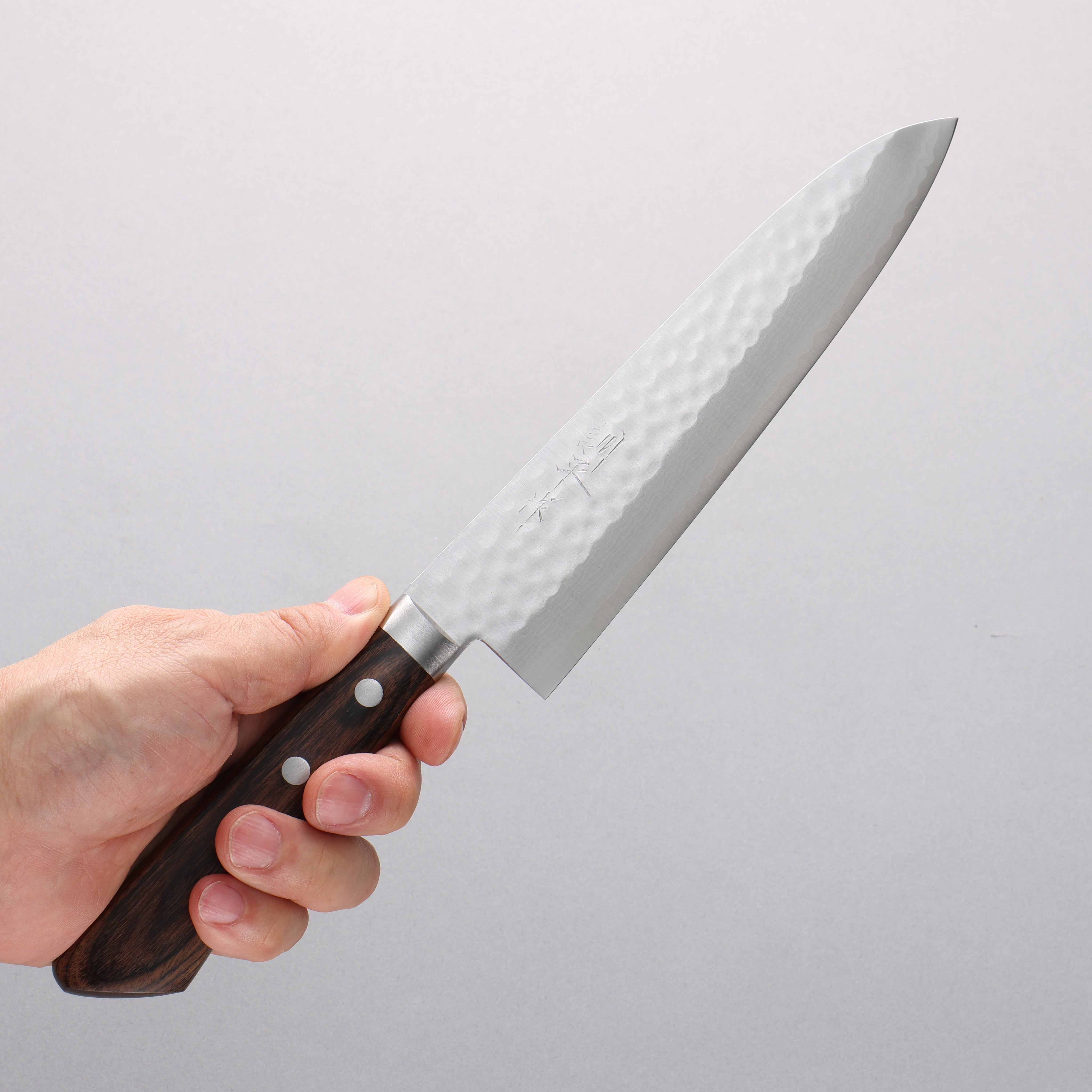 Kunihira Kokuryu VG10 Hammered Damascus Gyuto Chef Knife 180mm - Japanese Kitchen Knife with Scotch Pakka Wood Handle - Perfect for Slicing, Dicing, and Meat Cutting