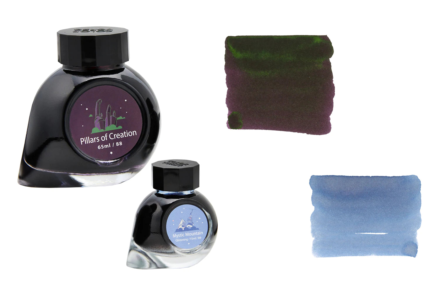 Colorverse Pillars of Creation & Mystic Mountain Fountain Pen Ink Set - 65ml + 15ml Bottled Ink for Calligraphy, Journaling & Artistic Writing