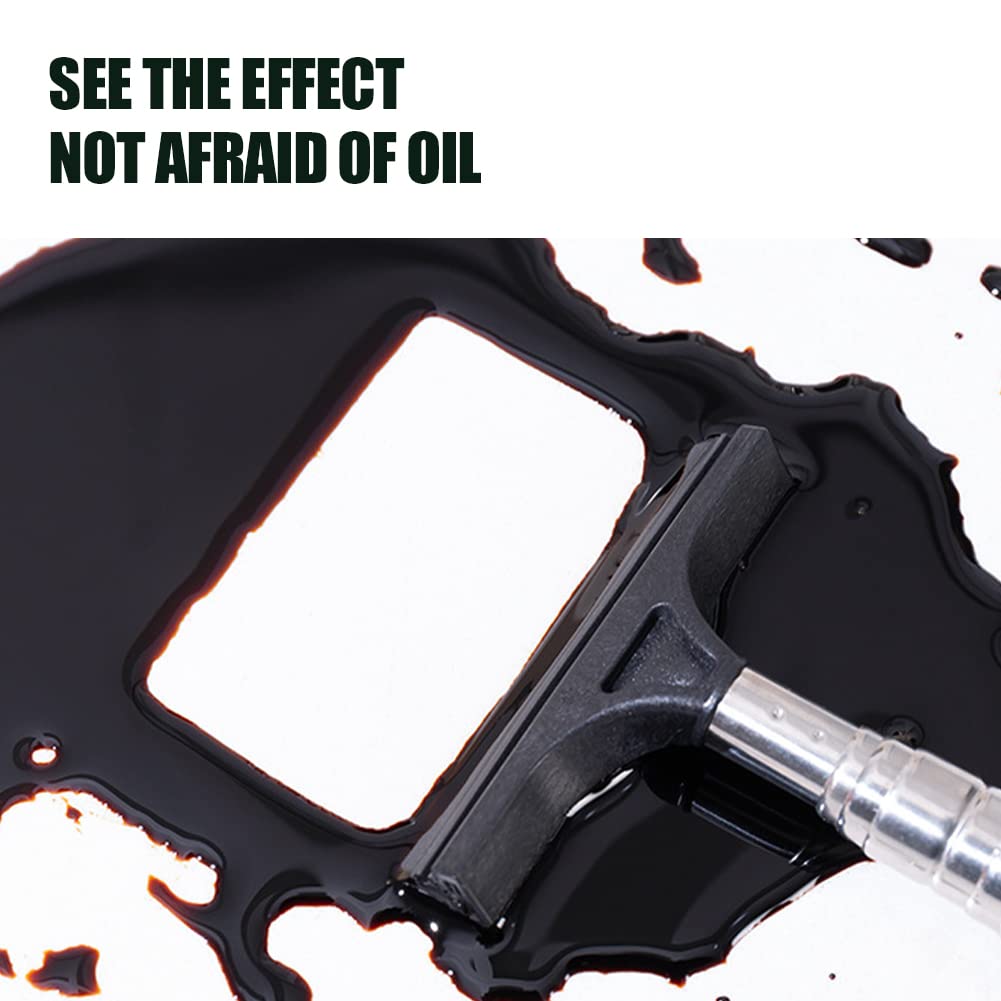Extended 98cm Car Rearview Mirror Wiper with Telescopic Handle - Auto Mirror Squeegee Cleaner for Windshield & Glass Mist Removal (Black) - Perfect for Car Detailing, RV & Truck Cleaning