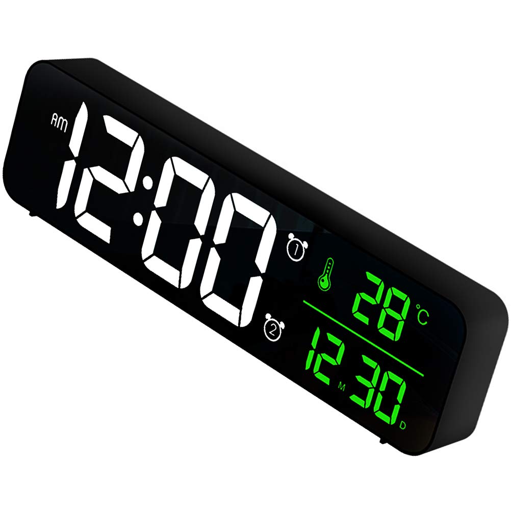 ARTIBETTER Digital LED Alarm Clock with Night Light, Luminous Projection & Beeping - Plug-in Bedside Clock for Students, Kids, Adults - Perfect for Bedrooms, Dorm Rooms & Home Decor