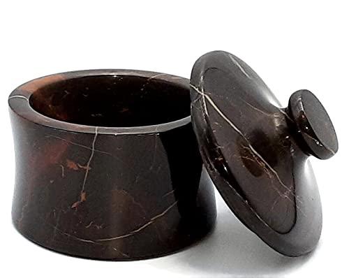 Elegant Black & Brown Marble Pet Cremation Urn for Cats & Small Dogs (Holds Up to 12 lbs) - Perfect for Memorial Display at Home or Pet Cemetery