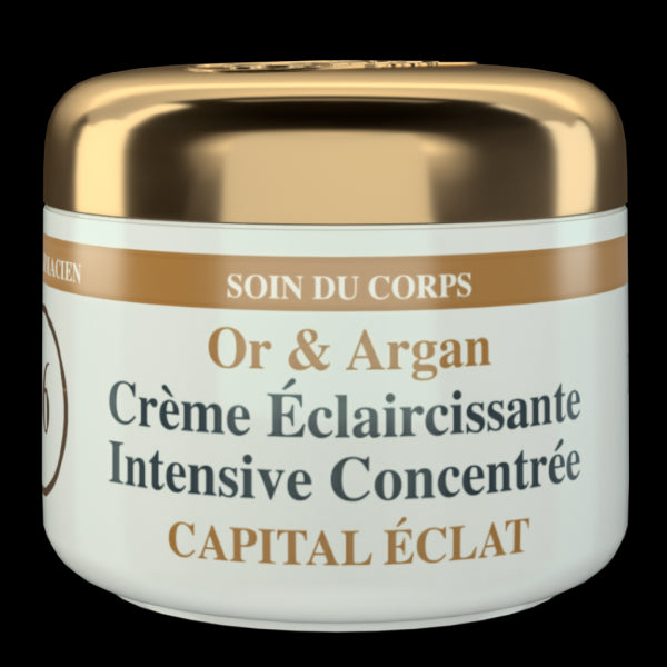 HT26 PARIS Gold & Argan Brightening Body Cream 480ml - Luxurious Skin Lightening & Hydrating for Radiant Glow - Perfect for Daily Moisturizing & Nighttime Skincare Routine