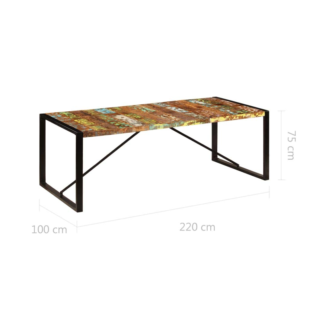 Premium FAMIROSA Dining Table Set with Benches - Sturdy Metal Frame for Kitchen, Dining Room & Living Room - Perfect for Family Gatherings, Dinner Parties & Small Space Dining