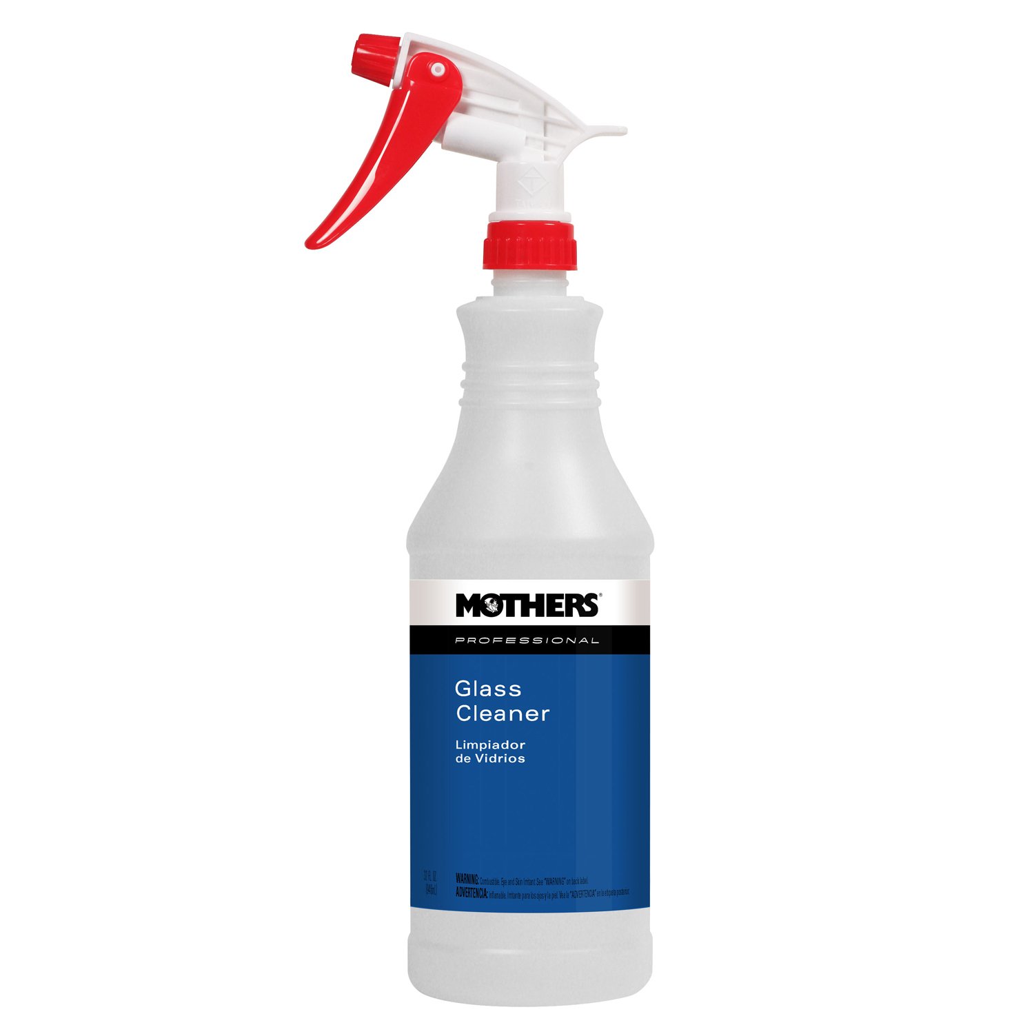 Mothers 87632 Professional Glass Cleaner Spray Bottle - 32 fl. oz. | Streak-Free Window & Mirror Cleaner | Perfect for Home, Office & Car Windows