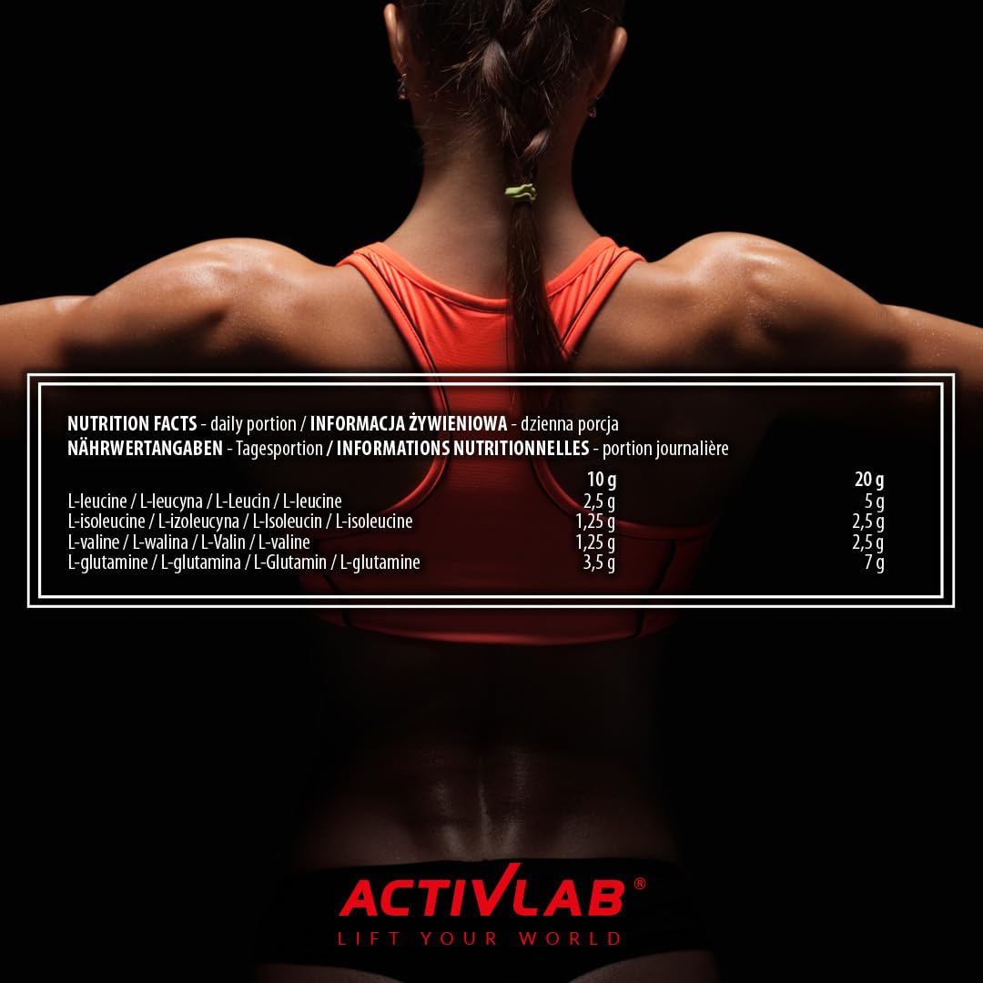 ACTIVLAB SPORT BCAA Xtra 500g Grapefruit Flavor Branched-Chain Amino Acid Supplement Powder - Pre & Post Workout Recovery for Athletes & Fitness Enthusiasts