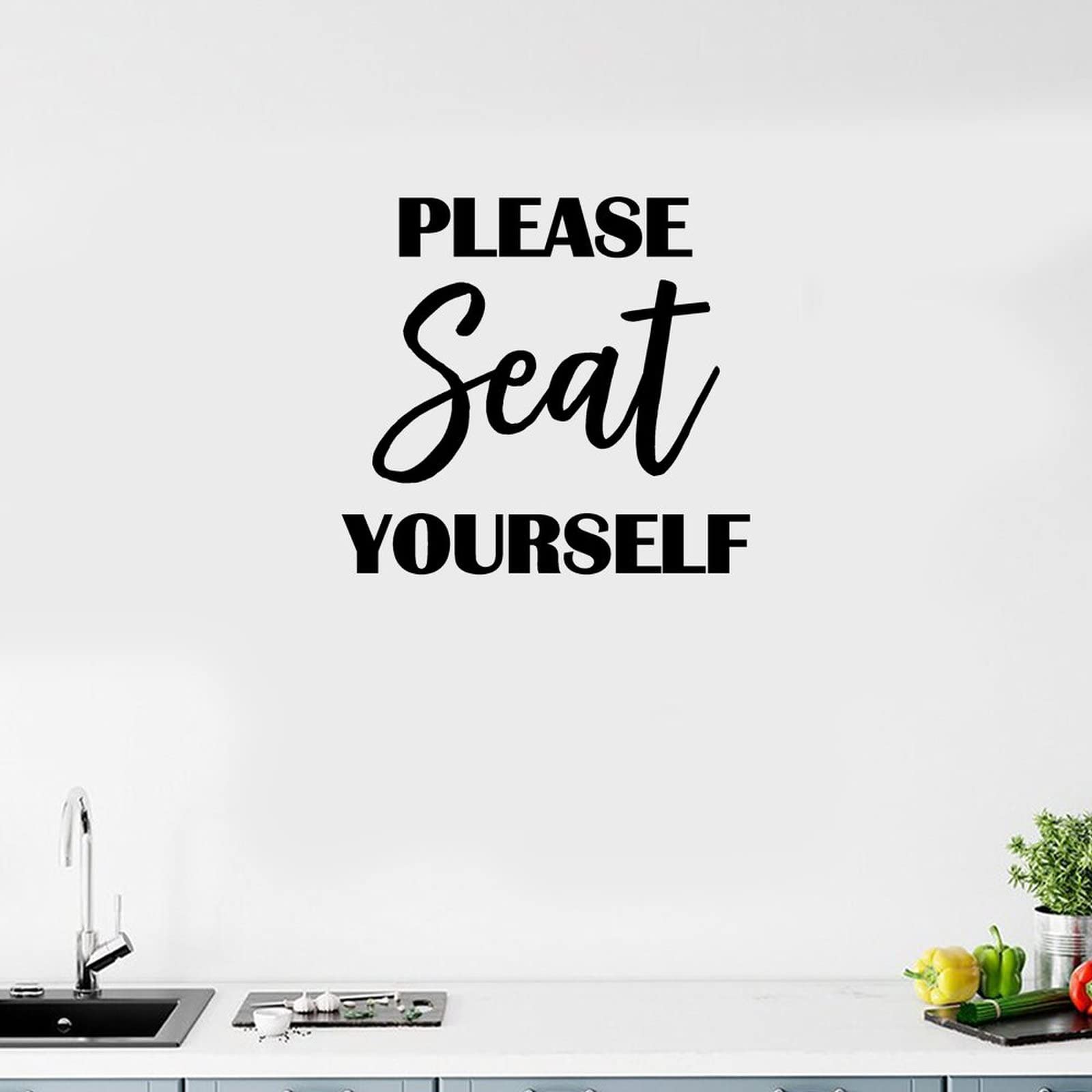 Inspirational Bible Verse Wall Decal Stickers - 22 Inch Waterproof Vinyl Home Decor for Kitchen, Dining, Bathroom, Living Room & Office - Perfect for Faith-Based Home Decor & Gift Giving