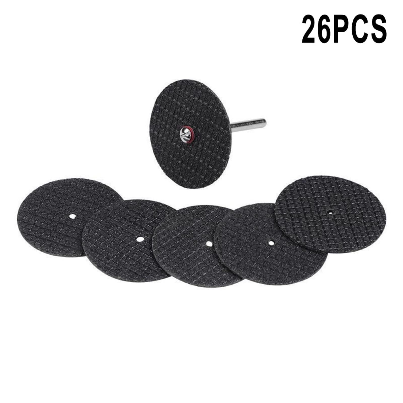 26-Piece 32mm Mini Metal Cutting Disc Set with Mandrel - Resin Bonded Circular Saw Blades for Angle Grinder & Rotary Tools - Perfect for Metalworking, Wood Carving & DIY Projects