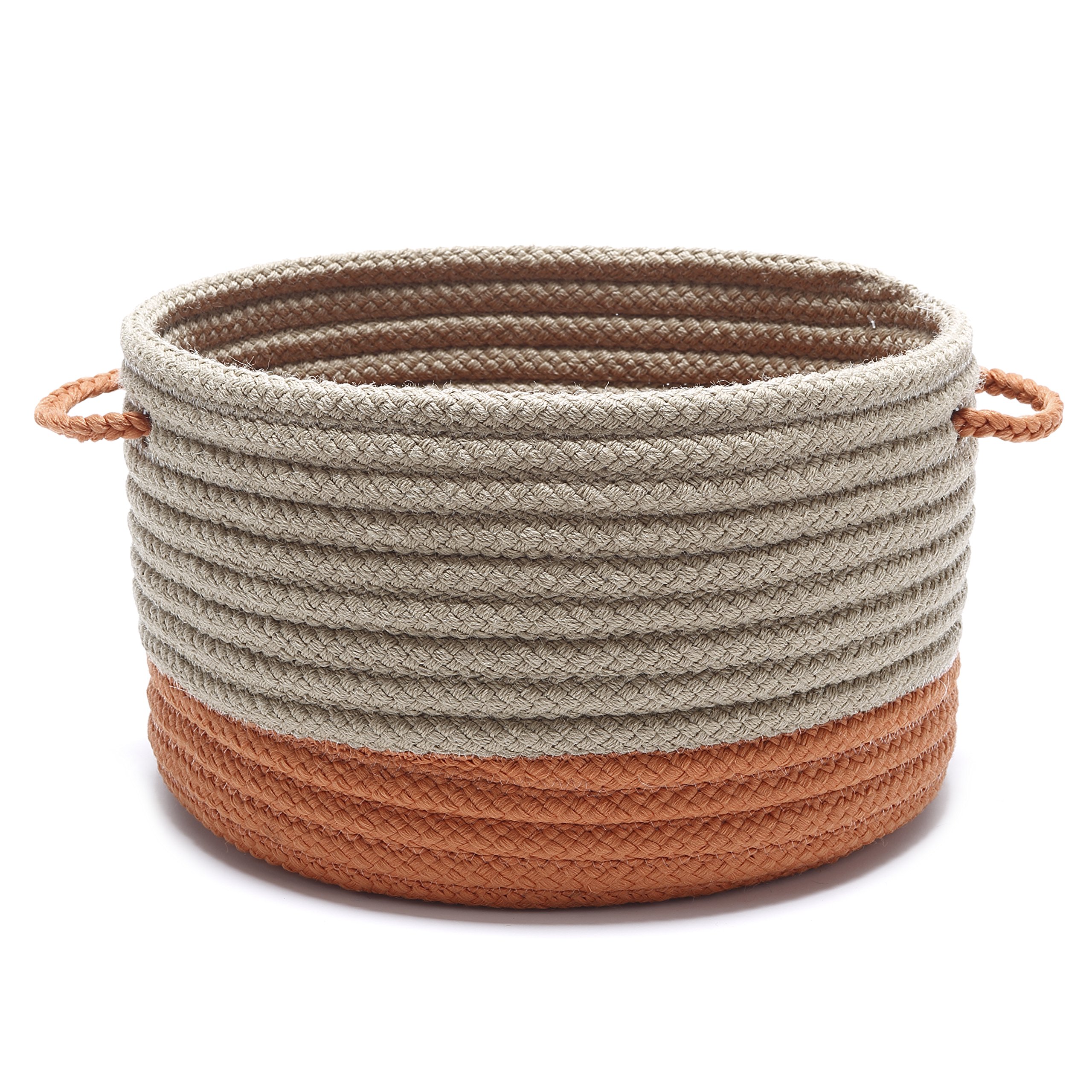 Textured Orange Marina Basket 15x15x18 - Home Storage & Decor