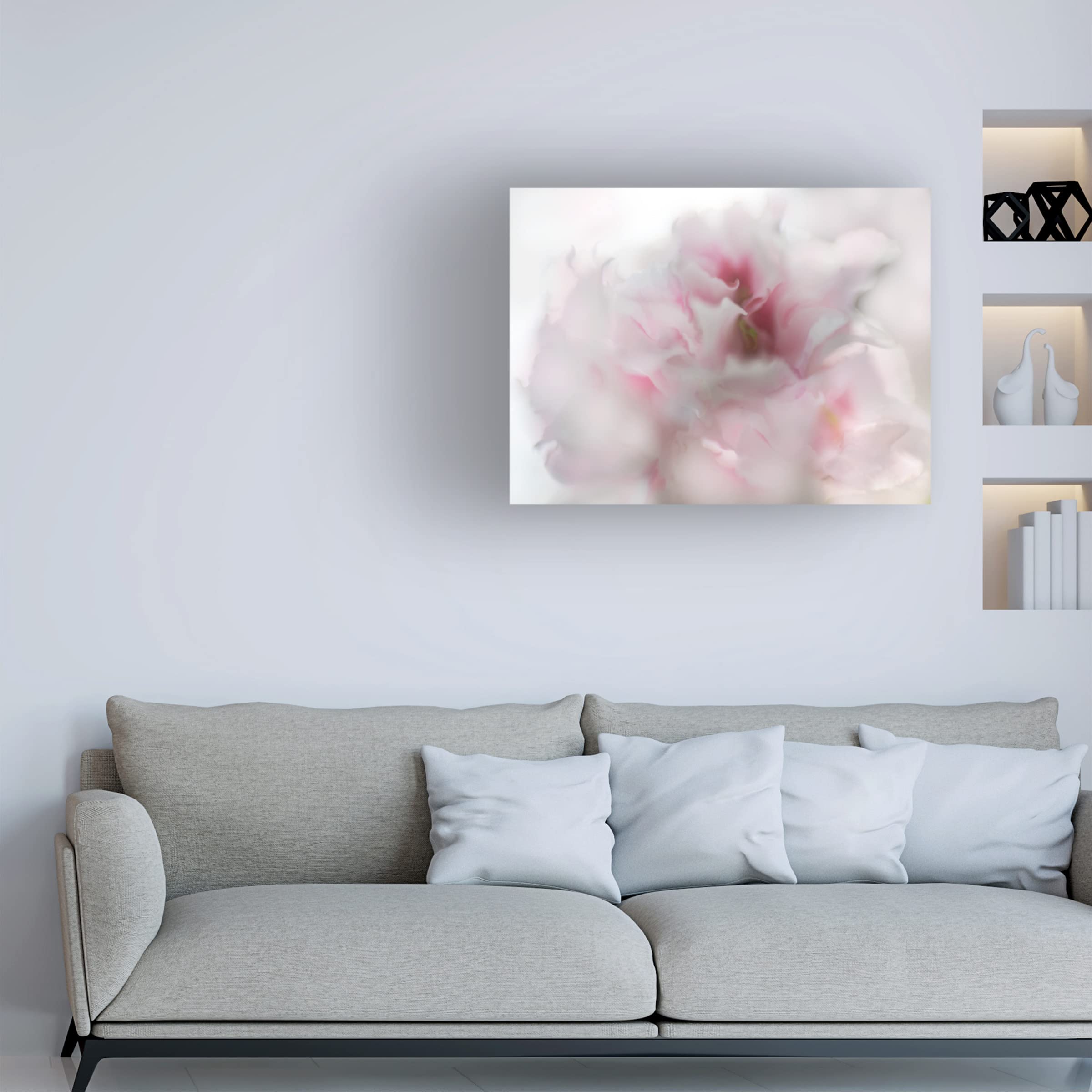 Trademark Fine Art 'Hope in Pink I' Canvas Wall Art by Gillian Hunt - Pink Abstract Painting for Living Room, Bedroom & Office Decor