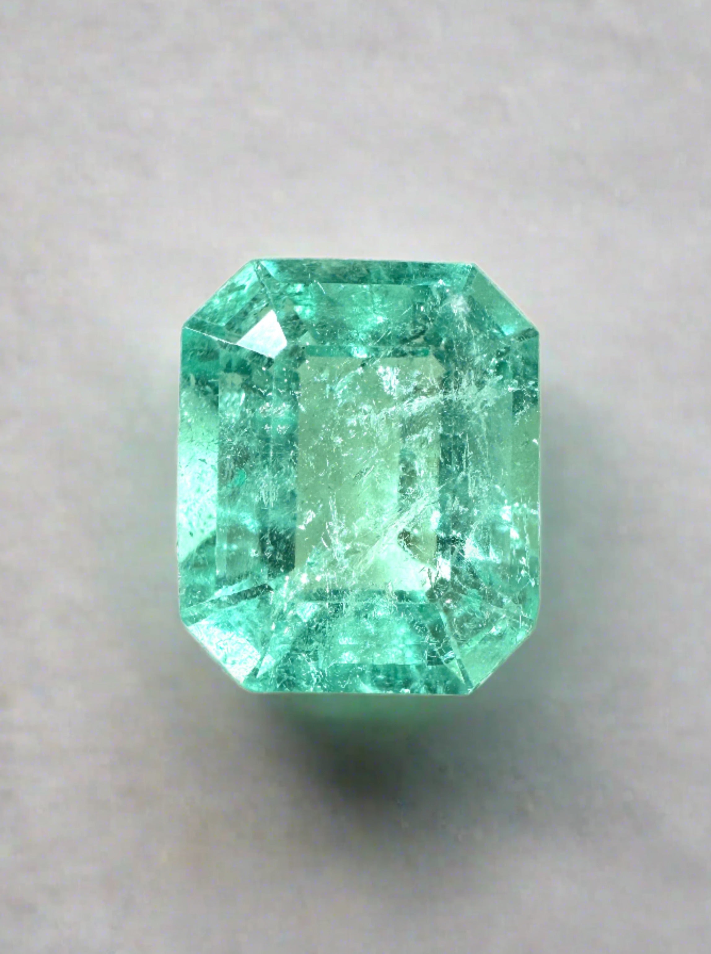 4.99 Carat 11.5x9.6mm Bright Medium Green Natural Loose Colombian Emerald Cut Gemstone - Perfect for Engagement Rings, Fine Jewelry & Collector's Pieces