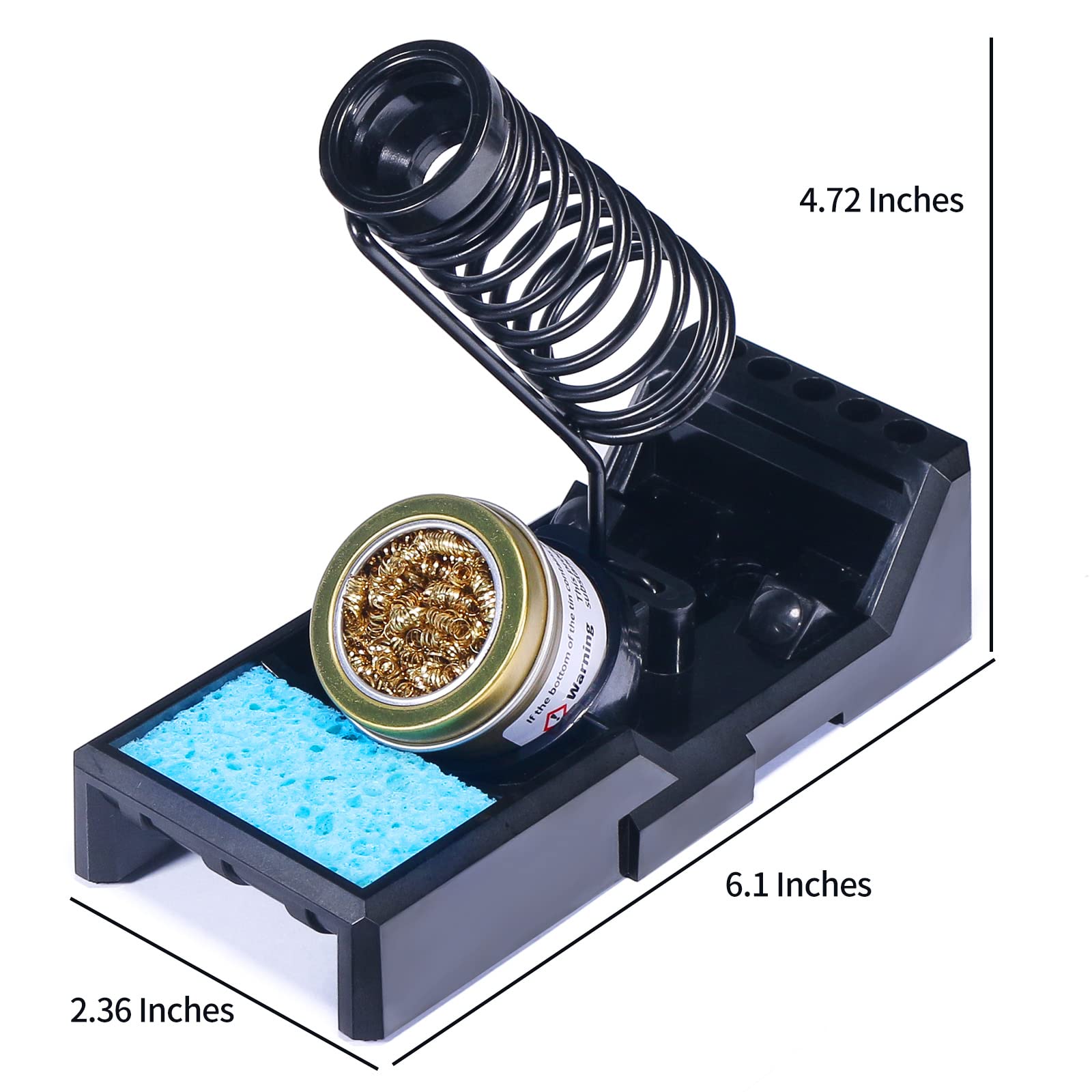 YIHUA 928D III 60W Adjustable Temperature Soldering Iron Kit with Premium X-4 Stand, 5 Tips, Solder Wire & Sponge - Perfect for Electronics Repair, DIY Projects & Home Improvement