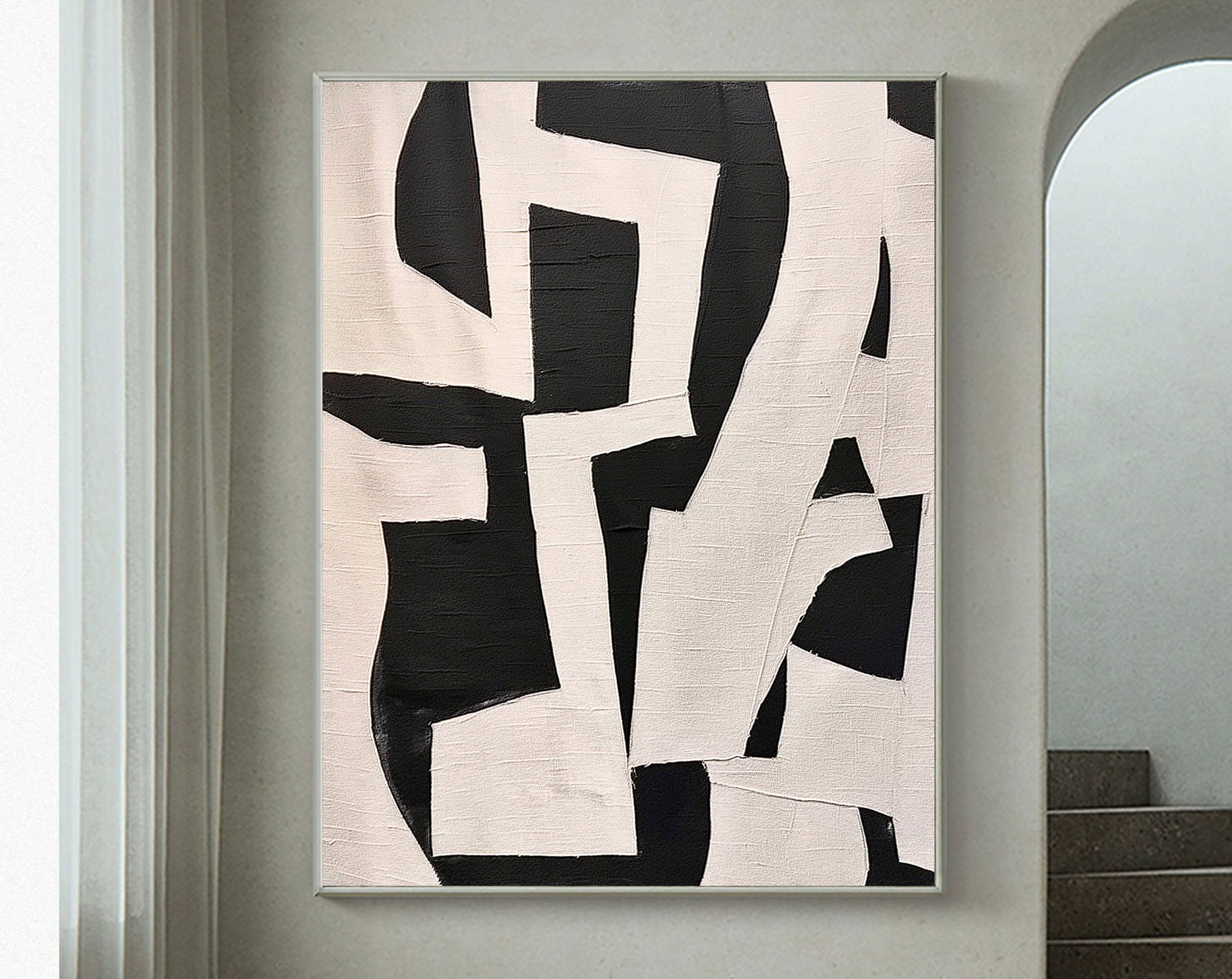 Beige & Brown Abstract Wall Art Print #BB039 - Modern Home Decor for Living Room, Bedroom & Office