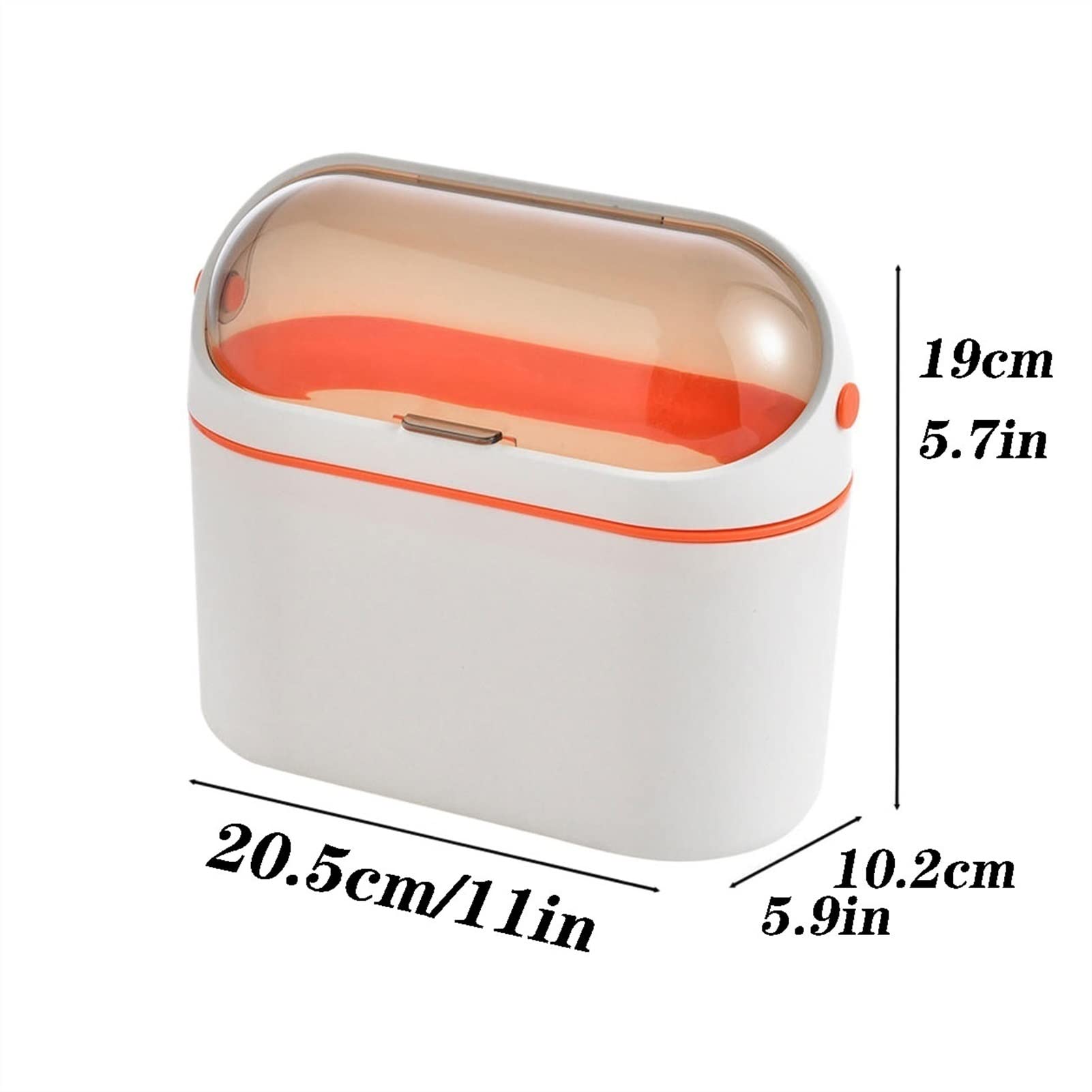 TOMYEUS Small Trash Can with Lid - Mini Waste Basket for Bathroom, Office, Countertop, RV & Dorm - Mountable Desktop Garbage Bin - Perfect for Small Spaces & Home Organization (Black)