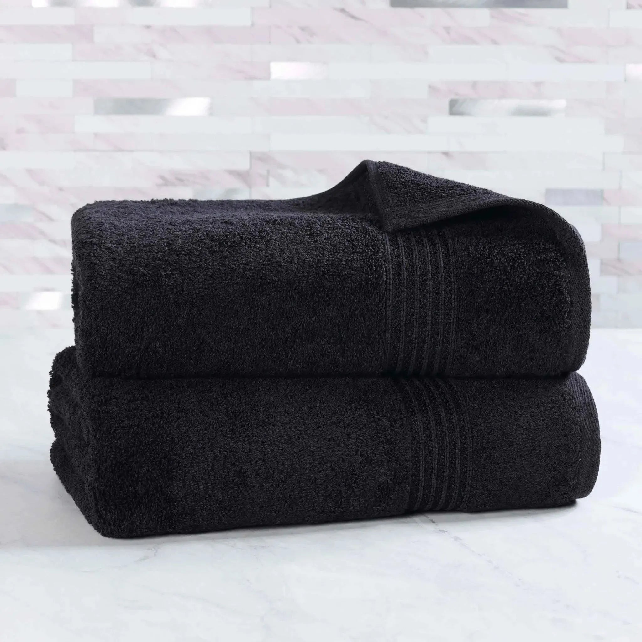 Premium Egyptian Cotton Bath Towel Set of 2 - Ultra Soft & Highly Absorbent Luxury Bath Sheets for Spa, Hotel & Home Use - 100% Heritage Cotton (White)