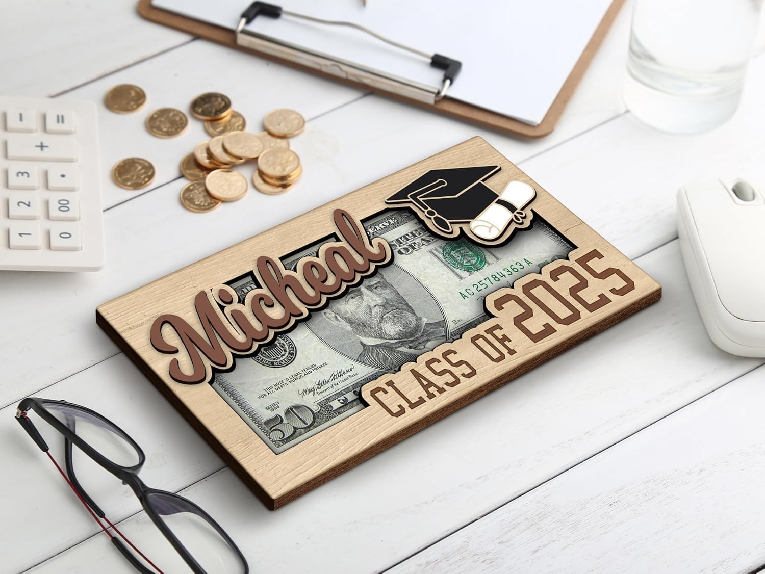 2025 Graduation Money Holder - Personalized & Customized Graduation Gift for Students - Bulk Graduation Cards & Leis (MH11) - Perfect for Graduation Parties, Gifts & Celebrations