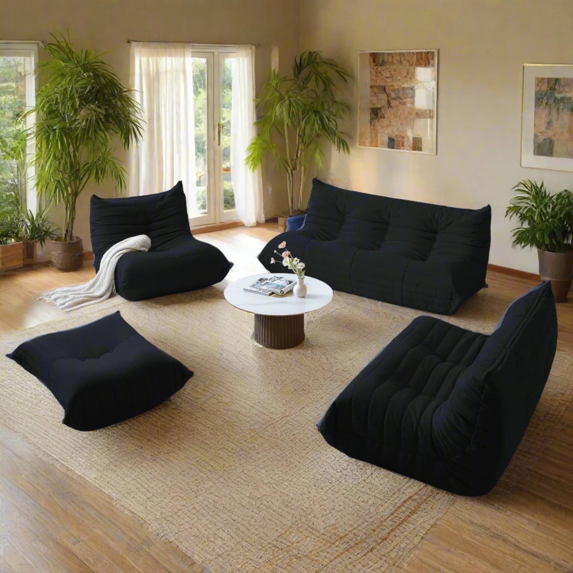 Modular Cozy Togo Sofa Set - Ultra Comfortable Modern Sectional Couch for Living Room | Perfect for Small Spaces, Apartments & Home Theater Seating