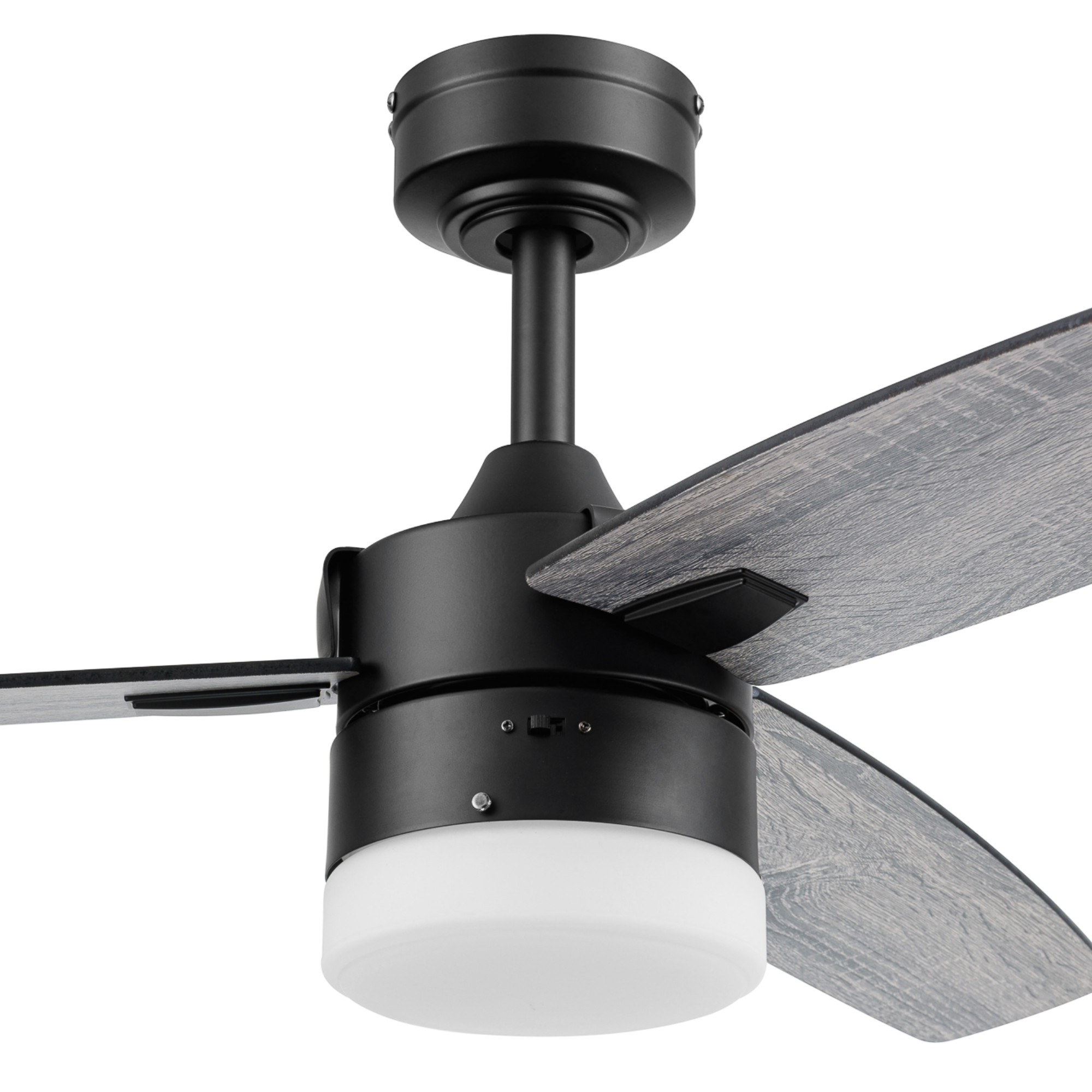 42 Inch Honeywell Conifer Matte Black Ceiling Fan with Light Kit and Remote Control - Perfect for Living Room, Bedroom, and Outdoor Patio Cooling