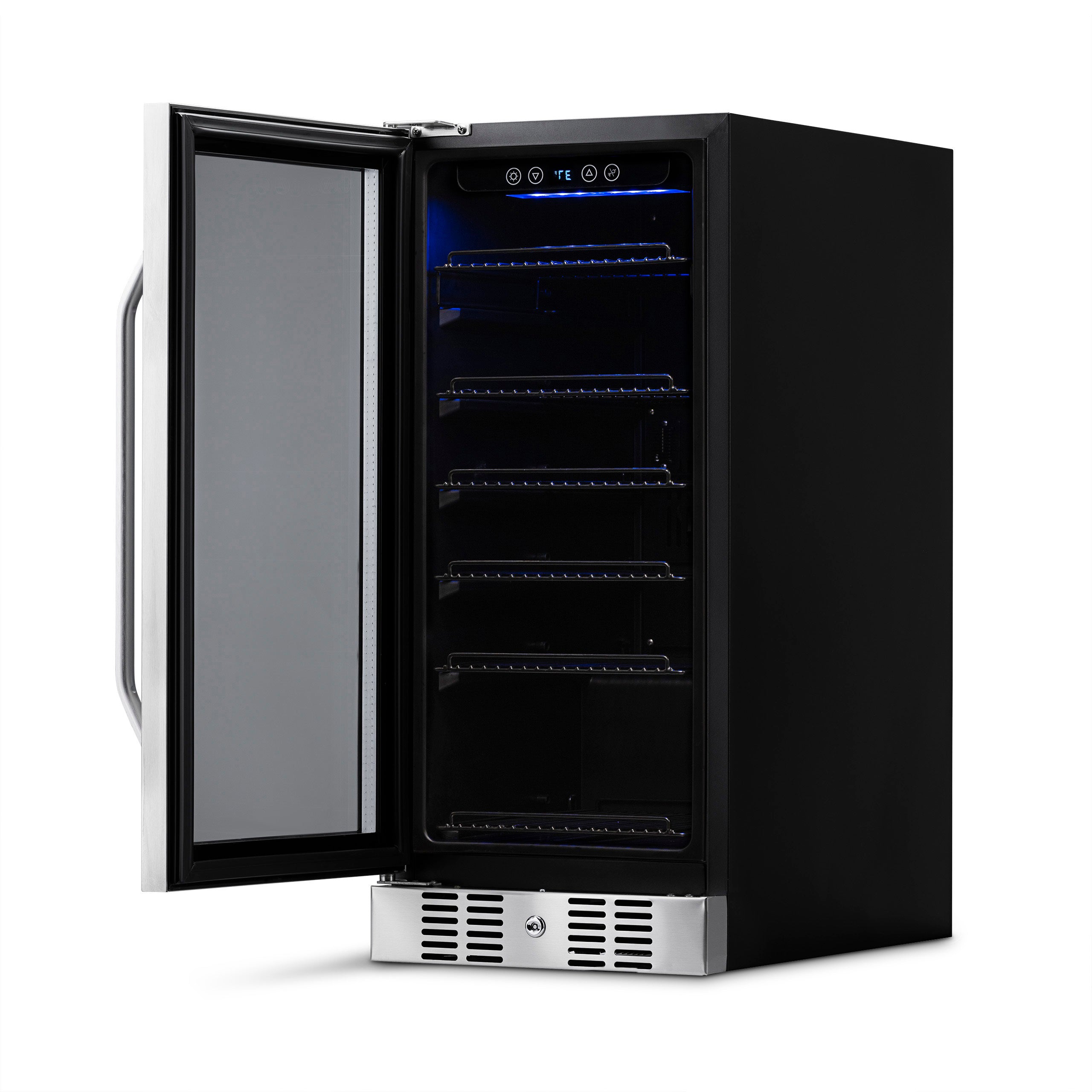 Newair® 96 Can Built-In Stainless Steel Beverage Refrigerator - Perfect for Home Bars, Office, and Entertaining Spaces