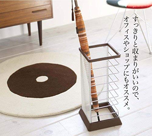 Yamazaki Home 5582 X-Change Adjustable Stand Holder for Umbrellas & Walking Canes - Silver | Space-Saving Organizer for Entryway, Hallway & Closet Storage