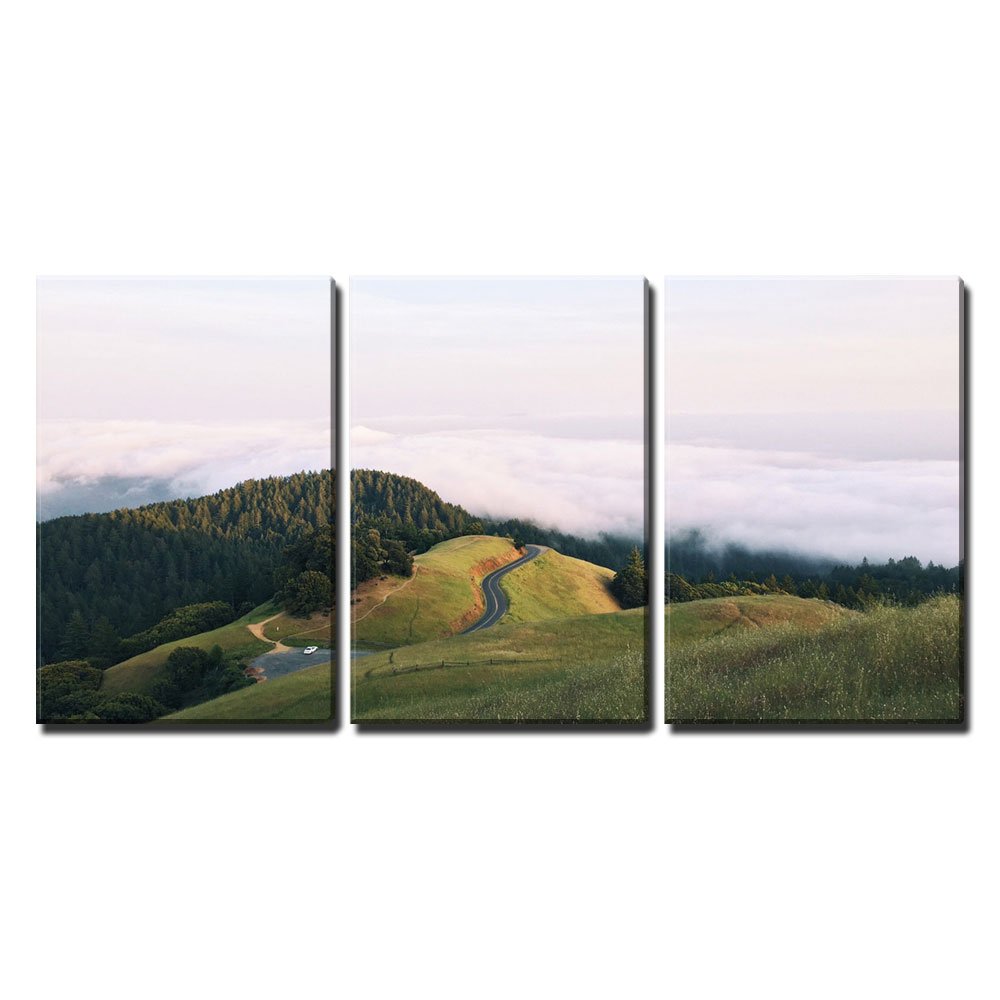 Wall26 - 3 Piece Mountain Landscape Canvas Wall Art Set - Modern Framed Home Decor - Stretched & Ready to Hang - 24x36 Inches (3 Panels) - Perfect for Living Room, Bedroom or Office Decor