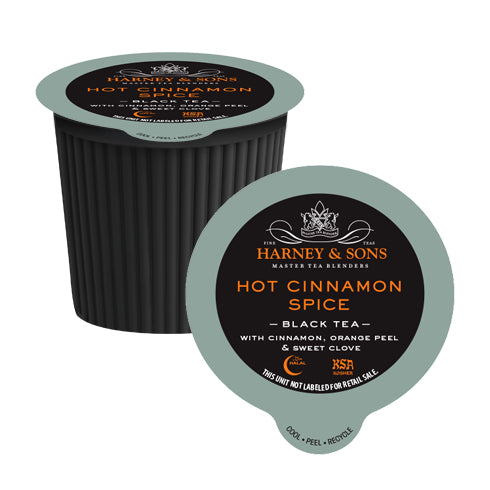 Harney & Sons Hot Cinnamon Spice Tea Bags - 24 Count Single Serve Black Tea with Cinnamon, Orange & Clove - Perfect for Office, Travel & Afternoon Tea Break