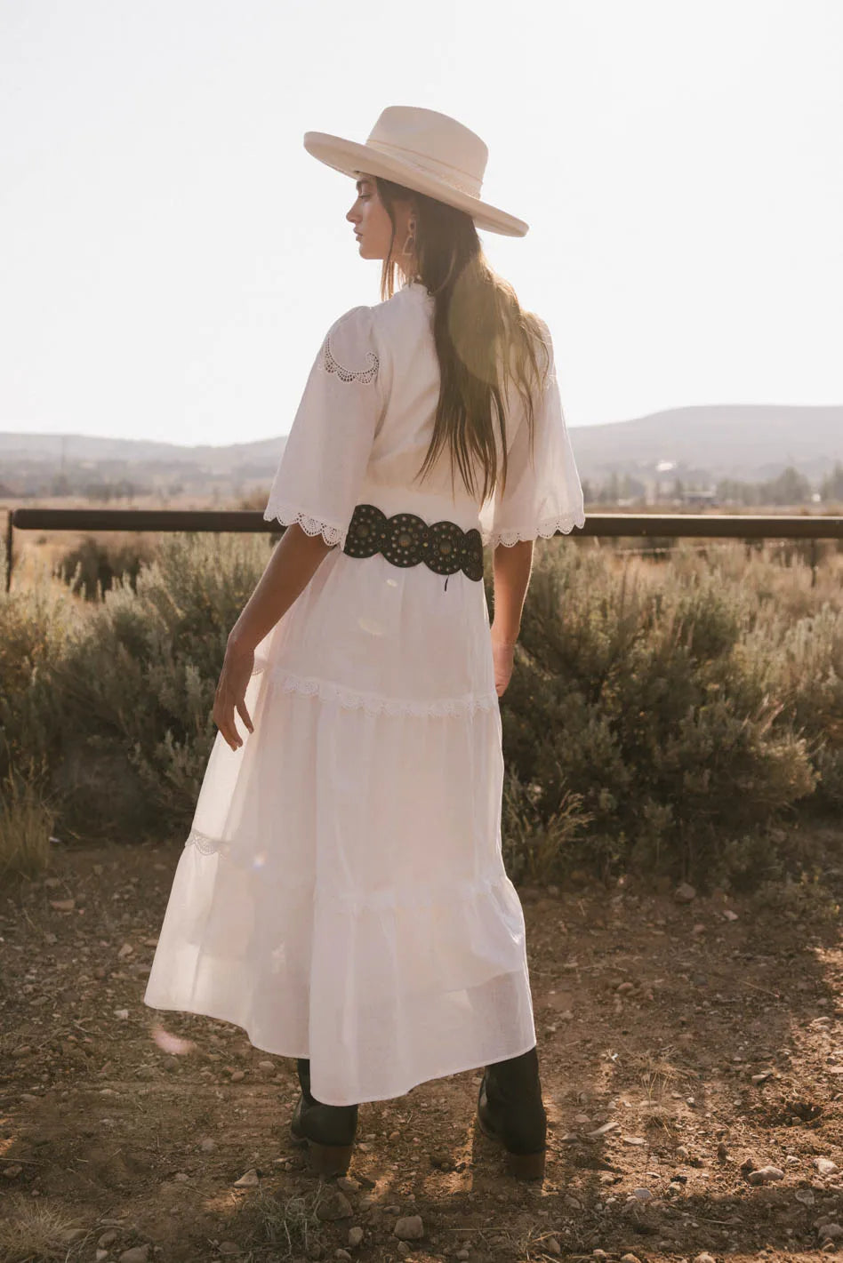 Berenice Eyelet Lace Dress for Women - Elegant Summer Floral Maxi Dress with Short Sleeves - Perfect for Weddings, Parties & Beach Vacations