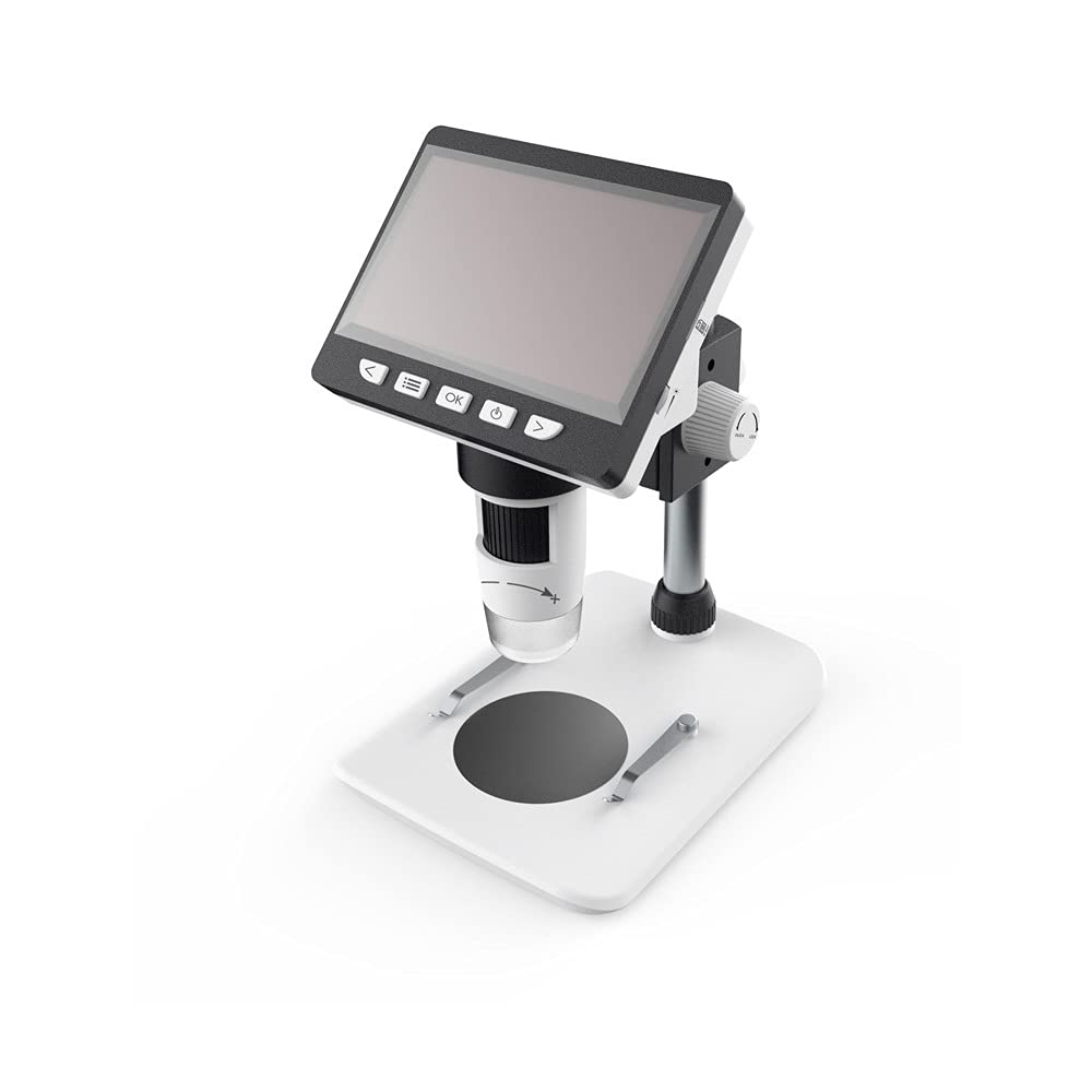4.3 Inch LCD Screen USB Digital Microscope 1000X Magnification with 1080P HD Camera & LED Light - Ideal for Mobile Phone Repair, Jewelry Inspection, Coin Collecting, and PCB Circuit Board Analysis