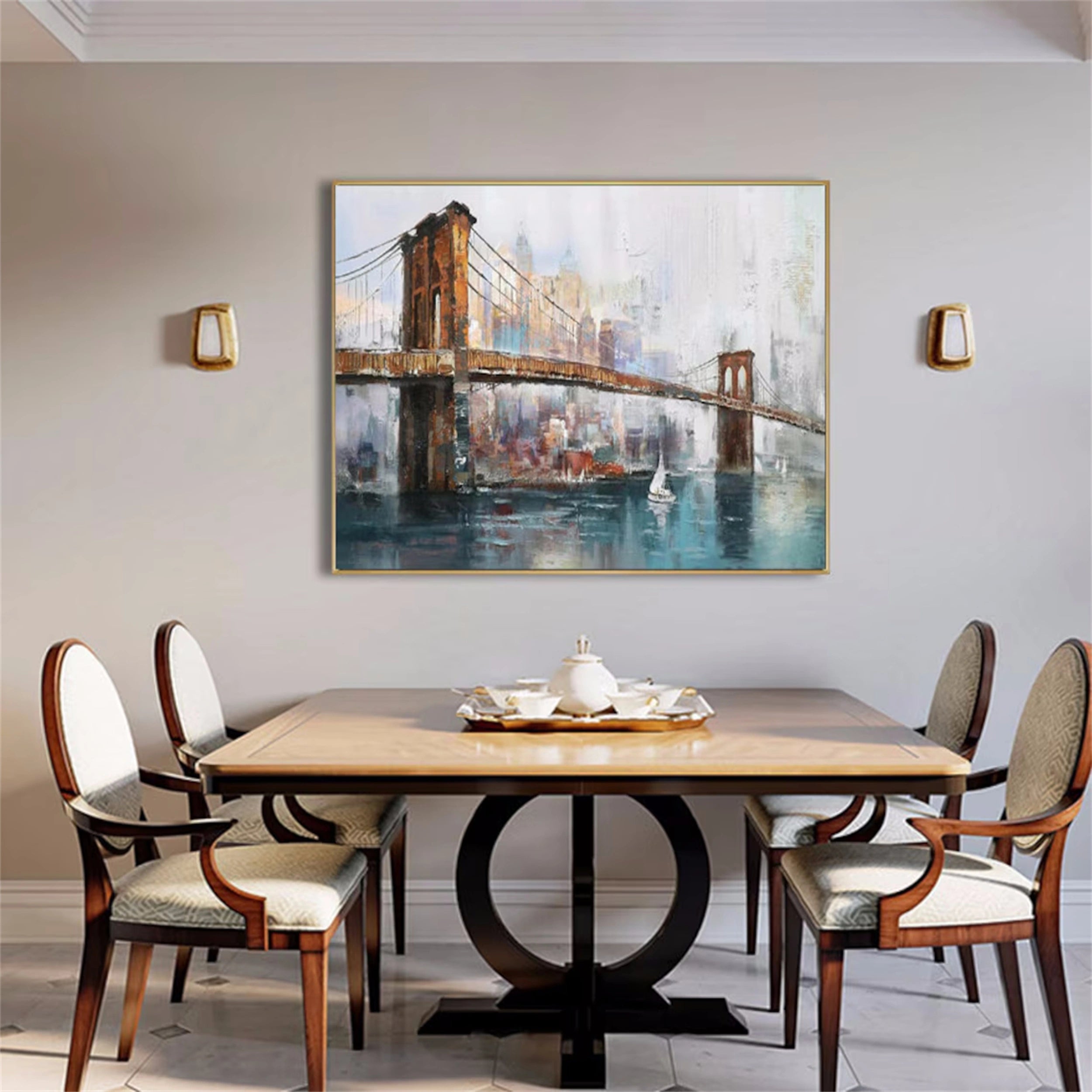 Urban Landscape Painting #UL 012 - Modern Wall Art for Home & Office Decor - Perfect for Living Room, Bedroom or Workspace