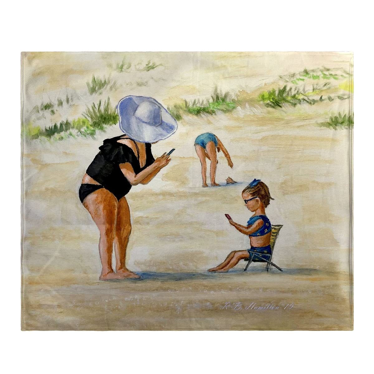 Betsy Drake Smile for Grandma Throw Blanket - Soft & Cozy Flannel Plush Blanket for Women, Gifts for Grandma, Mother's Day, Christmas - Perfect for Couch, Bed, Sofa & Home Decor