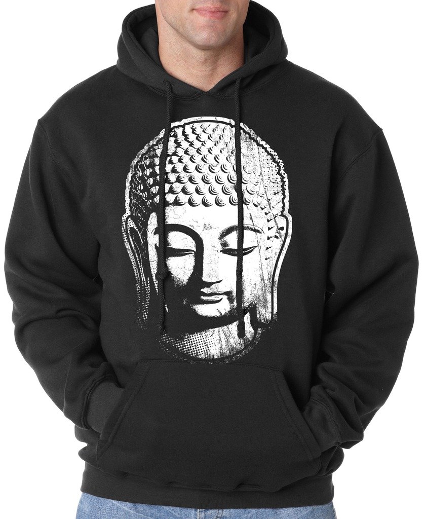 Premium Men's Yoga Hoodie with Buddha Design - Eco-Friendly & Made in USA - Perfect for Meditation, Yoga Practice & Casual Wear