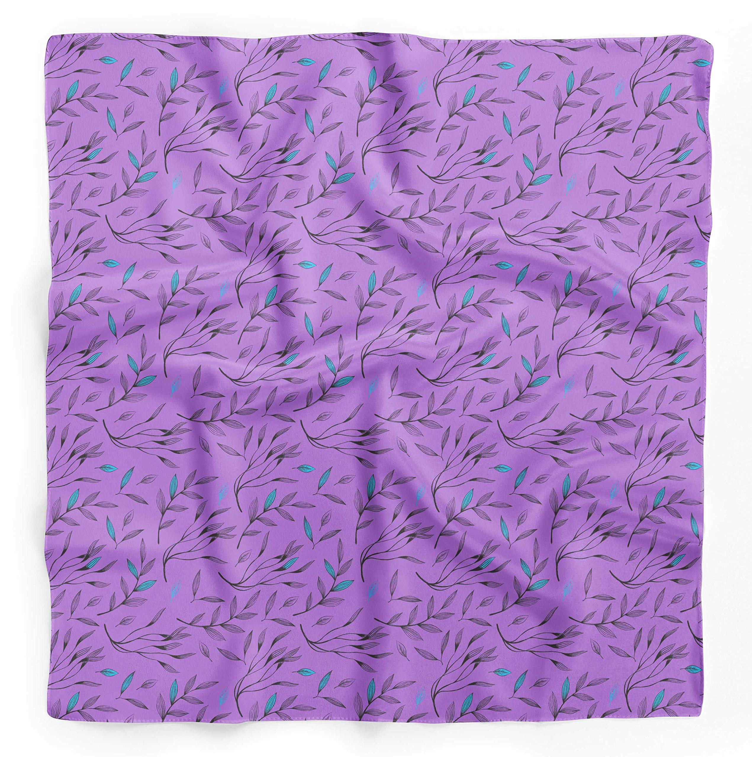 Bimba Printed 100% Pure Silk Scarf - Elegant Hair Wrap, Neck Scarf & Head Bandana for Women | Perfect for Office, Wedding & Special Occasions