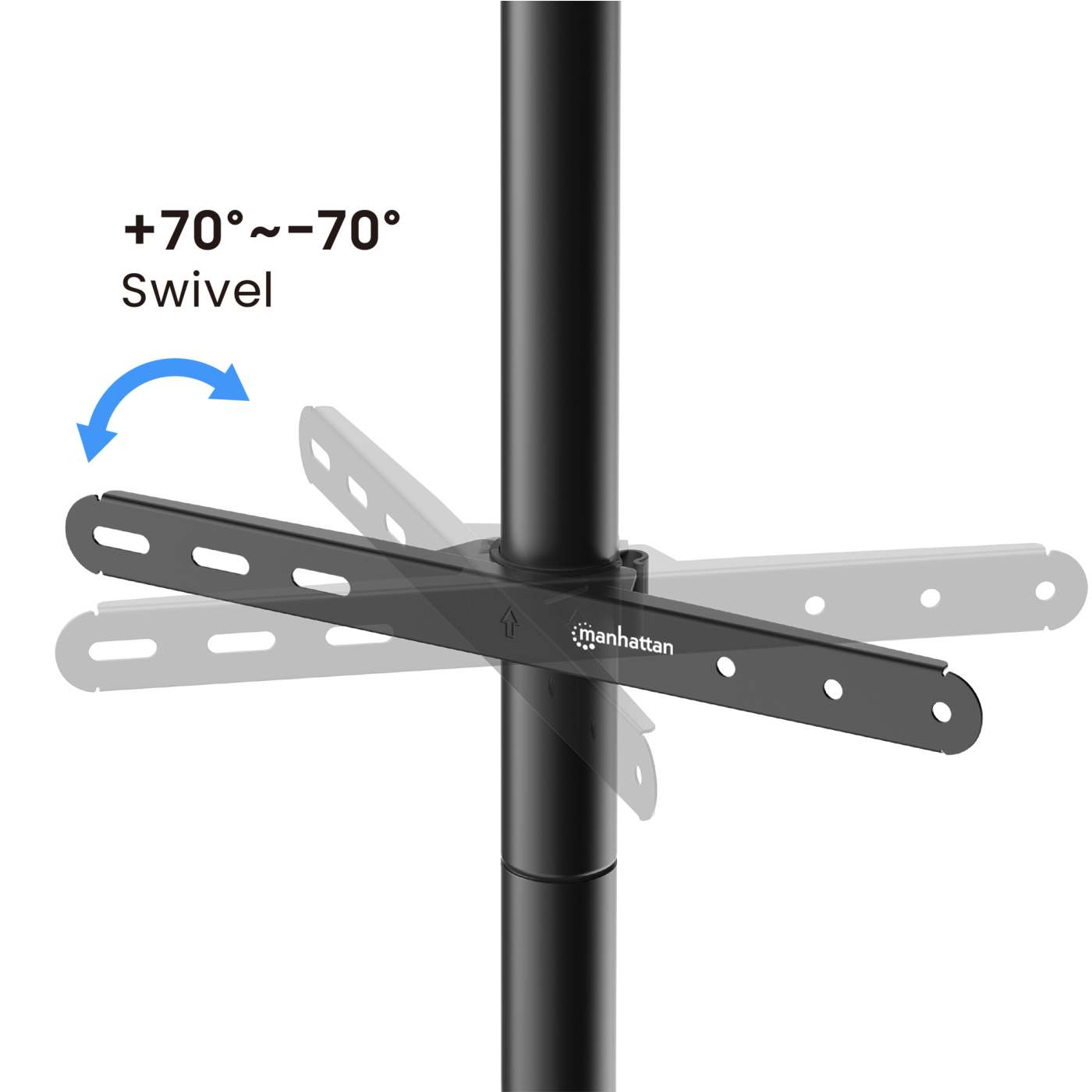 Adjustable Swivel TV Stand for Flat Screen TVs - Portable & Height Adjustable TV Mount for Living Room, Bedroom, or Office