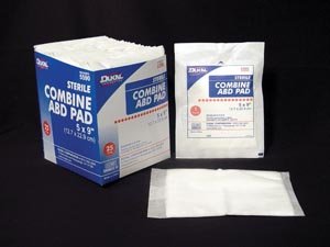 Dukal Non-Sterile ABD Pads - Pack of 25 | Highly Absorbent Wound Dressing for First Aid, Post-Surgical Care & Emergency Medical Use