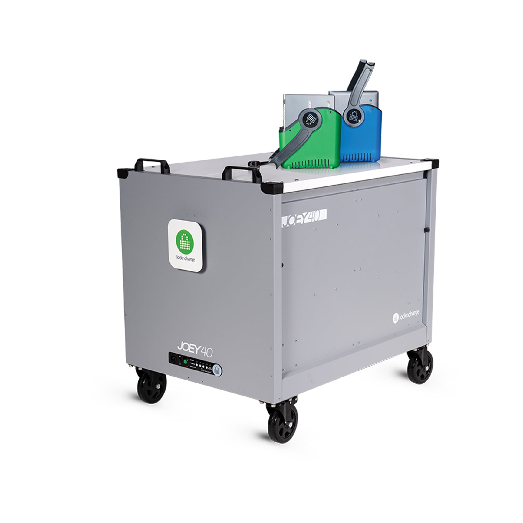 LocknCharge Joey 40 Cart - Mobile Charging Station for Schools & Offices | Secure Device Storage with 40 Device Capacity | Perfect for Classroom iPad Charging & Office Electronics Organization