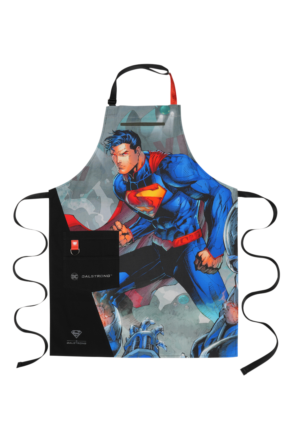 Premium Superman™ Edition Chef's Apron - 100% Breathable Cotton Cooking Apron for Men - Inspired by Man of Steel - Dalstrong © - Perfect for Grilling, BBQ & Kitchen Cooking
