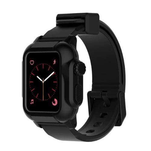 Waterproof Strap Case for Apple Watch Series 6/5/4/3/2/SE (44mm 42mm 40mm) - Durable Protective Cover for Swimming, Running & Outdoor Activities