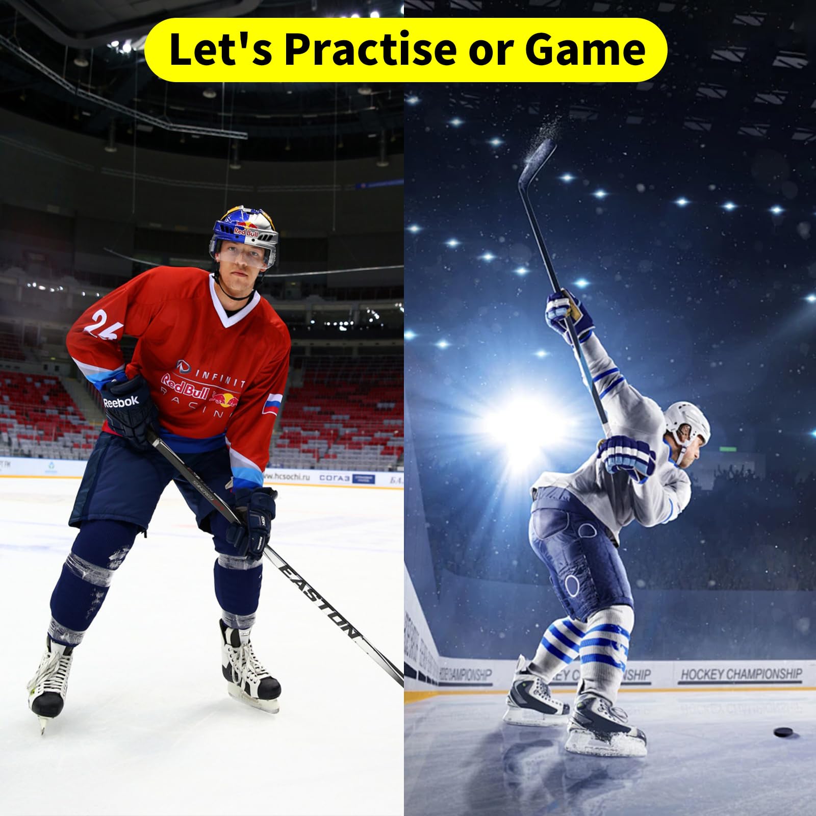 Best Bulk Ice Hockey Pucks for Practice & Training - Durable Rubber Hockey Pucks for Shooting, Stickhandling & Goalkeeping Drills (Set of 50)