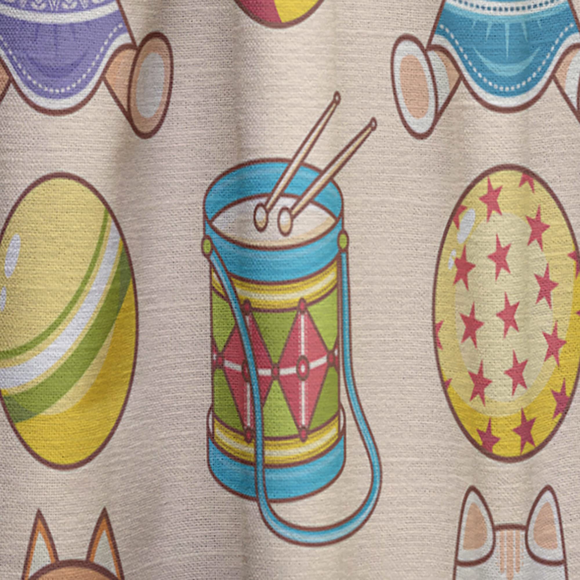 DesignQ Kids Themed Blackout Curtains - Thermal Insulated Nursery & Playroom Window Drapes - Single Panel 52x63 Inches for Bedroom & Living Room - Blocks Light & Noise for Better Sleep & Playtime