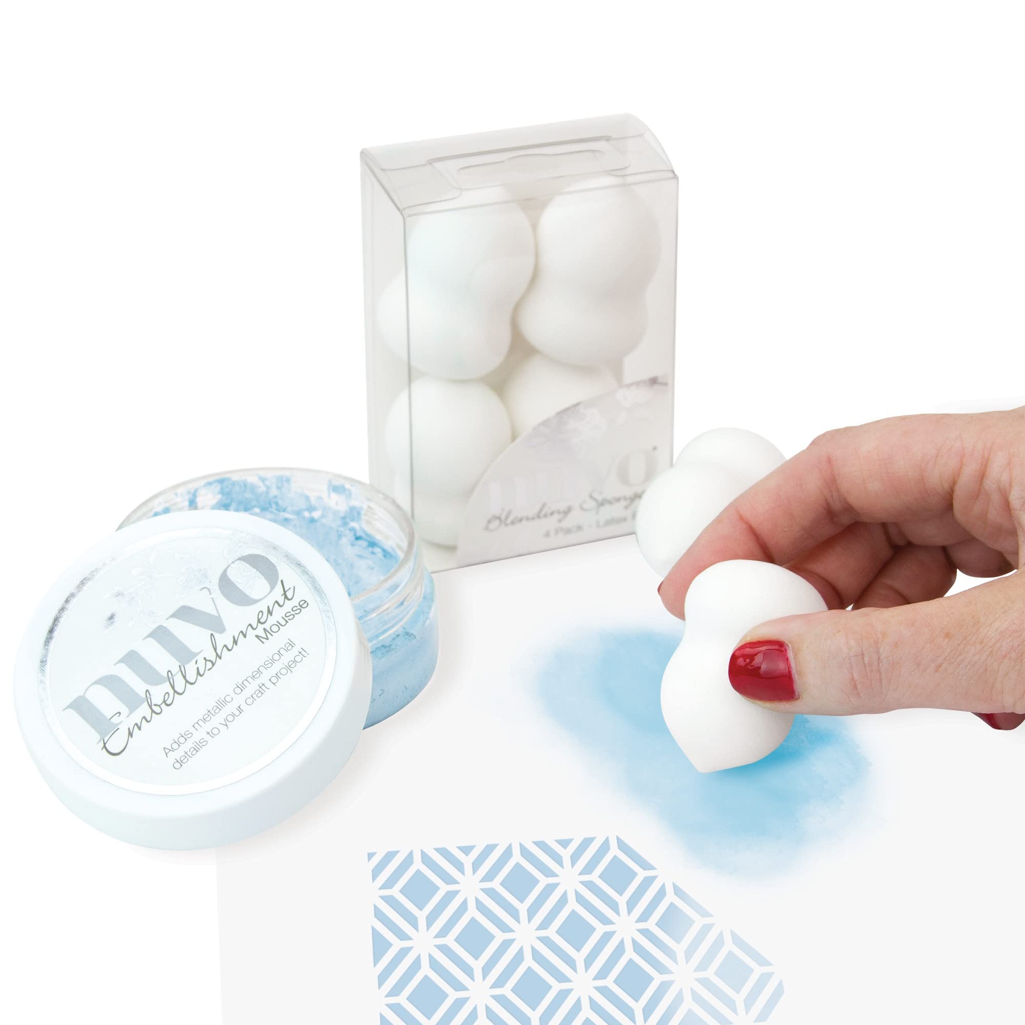 Tonic Studios Nuvo Embossing Mousse Powder Blue - DIY Card Making, Scrapbooking & Paper Crafting Supplies for Stunning 3D Effects
