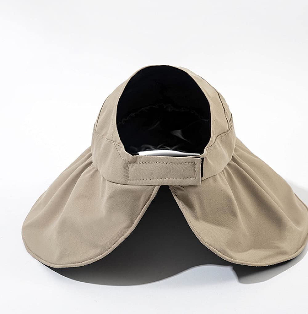 Women's UV Protection Wide Brim Sun Hat with Ponytail Hole - Summer Beach Hat for Outdoor Activities, Travel, Gardening & Sun Protection