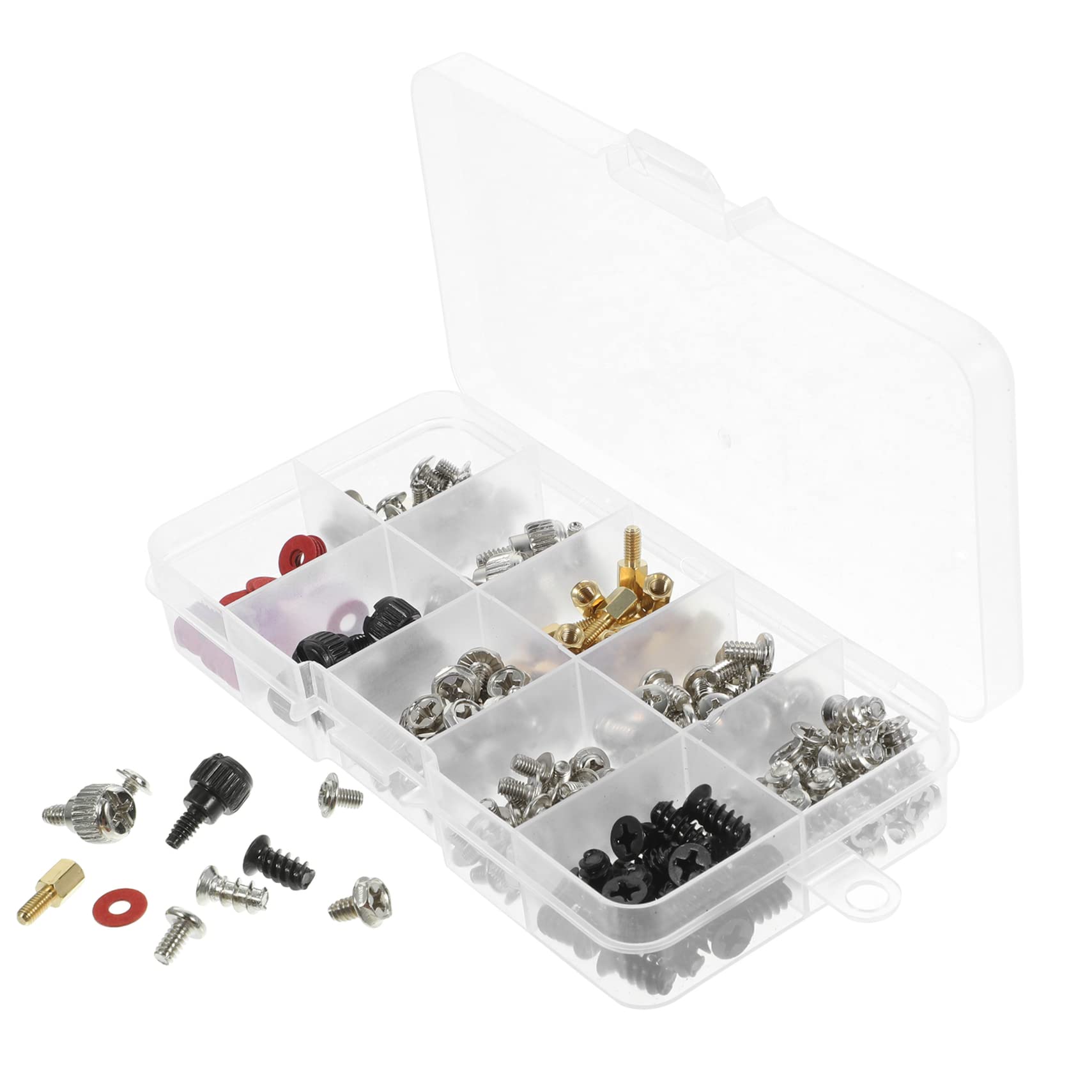 4 Sets Computer Screws Kit - Flat Head, Standoffs, Spacer Screws for PC Case & Motherboard (Carbon Steel, Nickel Plated) | Perfect for PC Building, Repair, and DIY Computer Upgrades