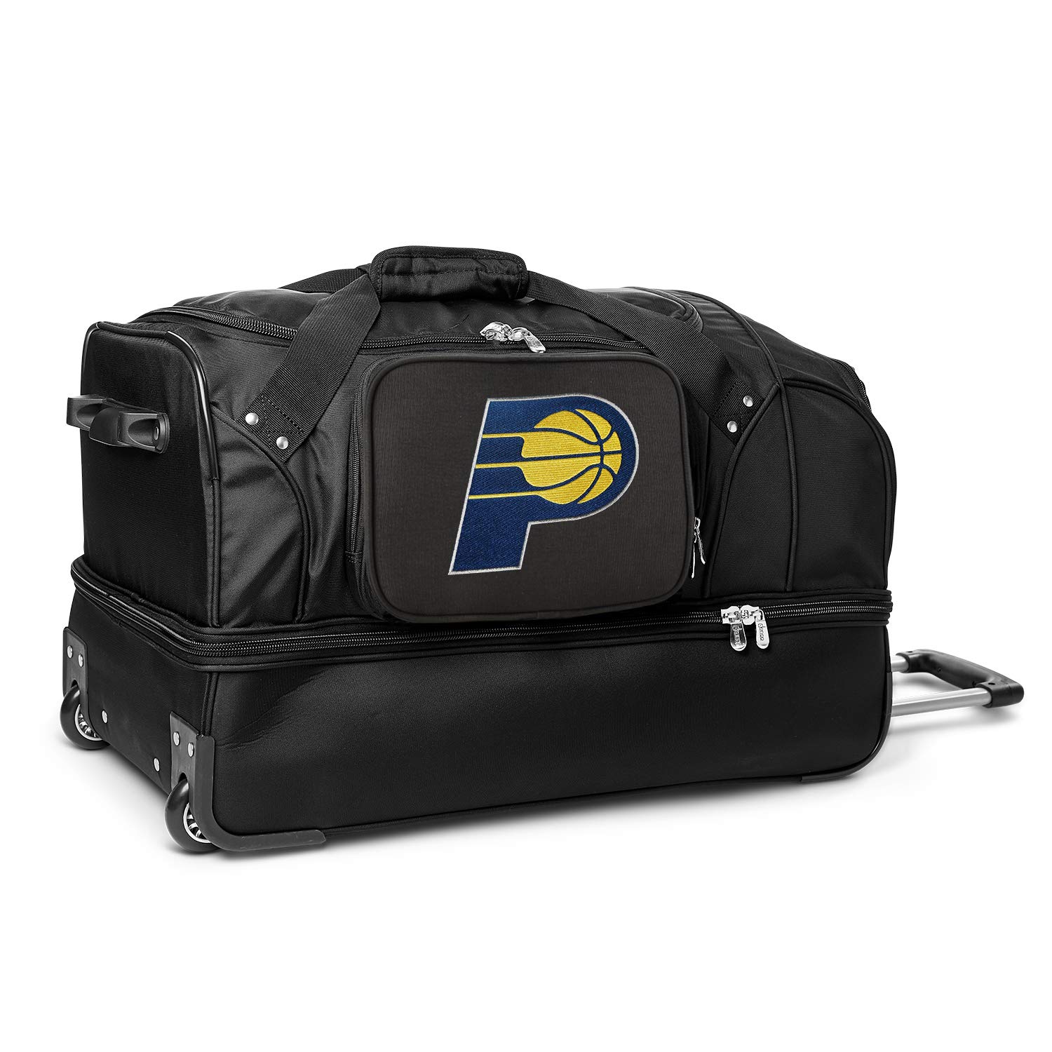 NBA Rolling Duffel Bag with Drop Bottom - Large Sports Gym Travel Luggage for Basketball, Gym, Workout & Weekend Trips