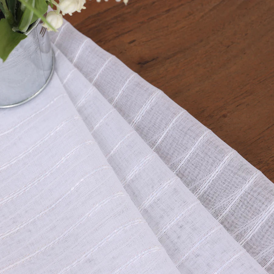 Jackson Striped Sheer Window Curtain Panels - Set of 2 Panels, Light Filtering Sheer Curtains for Living Room, Bedroom, Kitchen - 84 Inches Long, Soft & Airy Textured Fabric