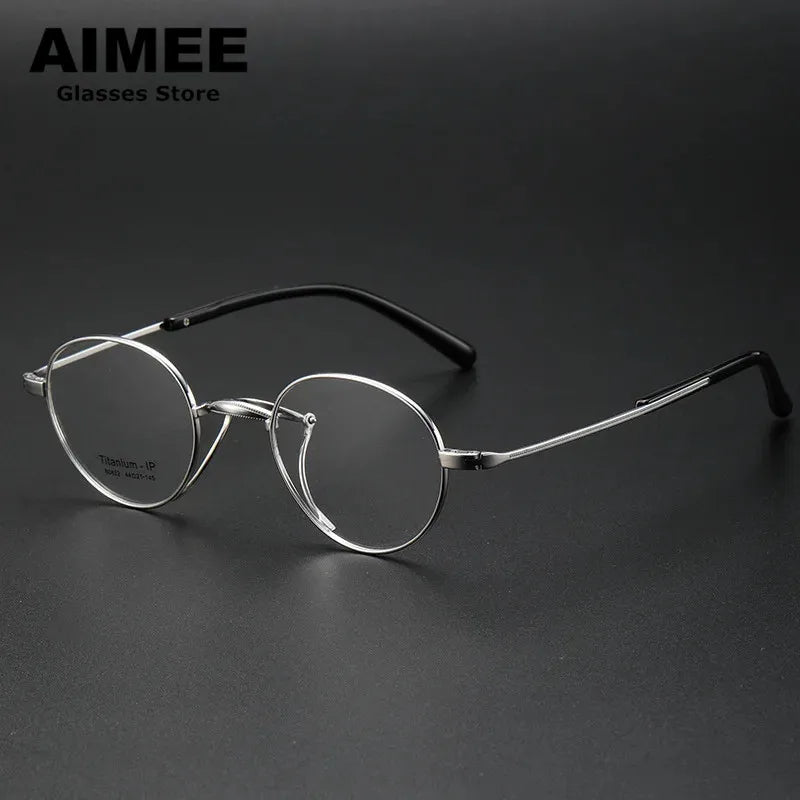 Stylish Unisex Titanium Eyeglasses - Oval Square Full Rim Frame 80832 | Lightweight & Durable for Work, Reading & Everyday Wear