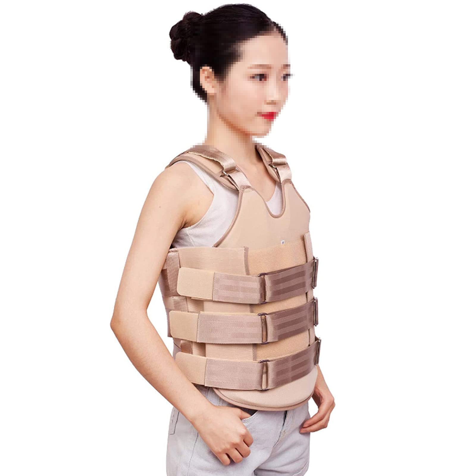Adjustable Thoracolumbar Spinal Brace - Lumbar Back Support Orthosis for Compression Fractures - Ventilated Design Improves Shoulder Comfort - Ideal for Post-Surgery Recovery & Chronic Back Pain Relief