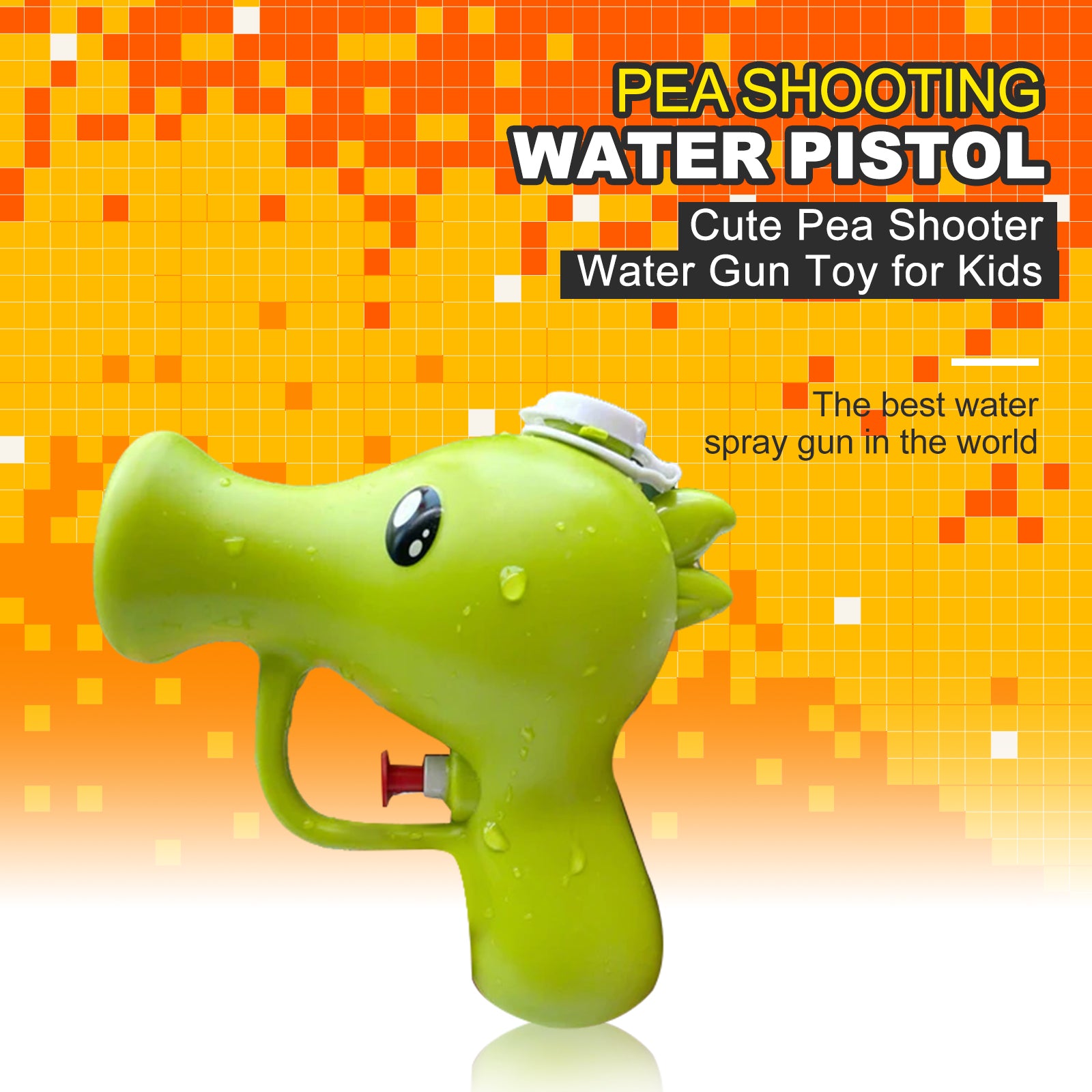 Fun Pea Shooter Water Gun Toy for Kids - Outdoor Summer Water Play, Pool Party, Backyard Games, and Beach Activities