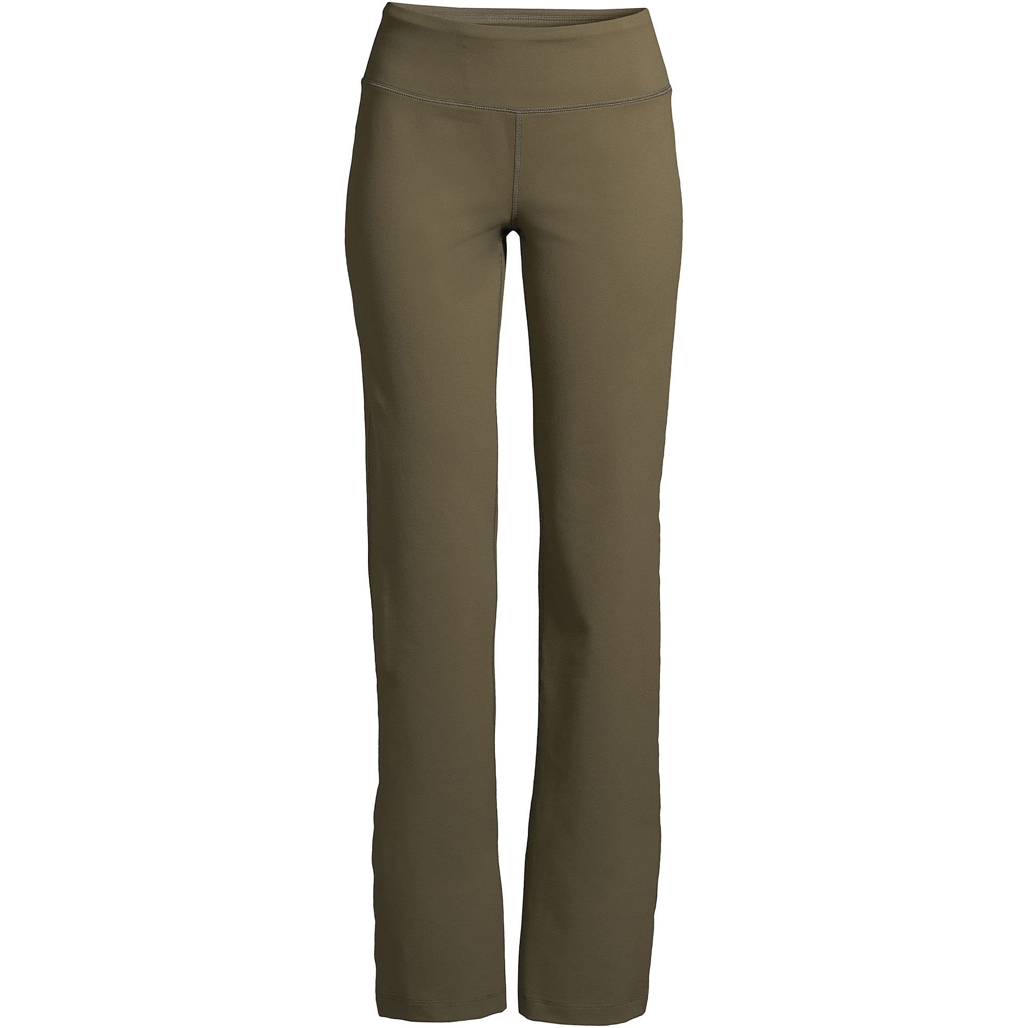 Lands' End Women's High-Waisted Yoga Pants with Pockets - Stretchy Workout Leggings for Yoga, Running & Gym - Comfortable Athletic Wear for Women
